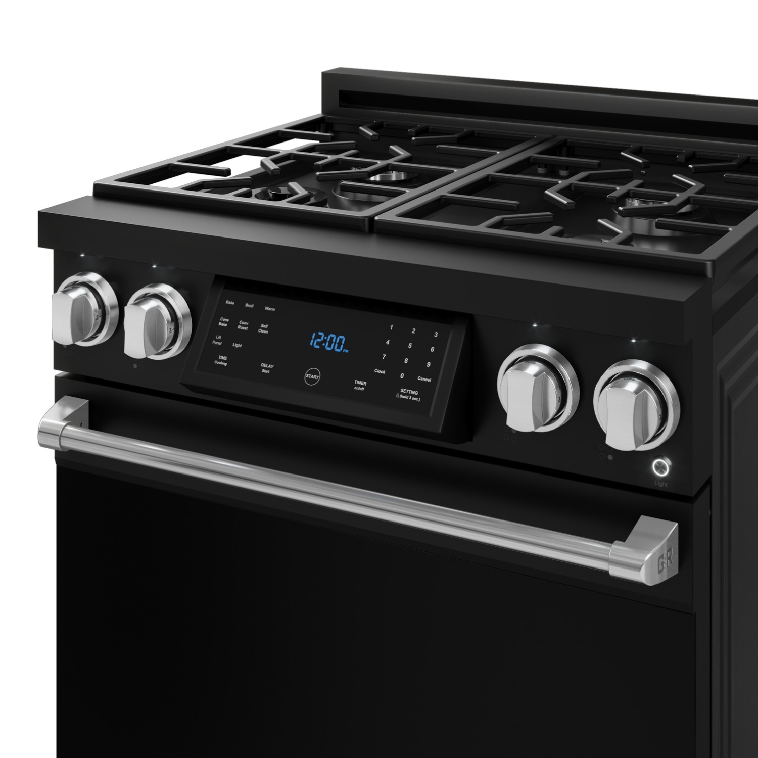 Gordon Ramsay by THOR Kitchen 30 Inch Professional Gas Range with Tilt Panel Touch Control in Black/Stainless Steel