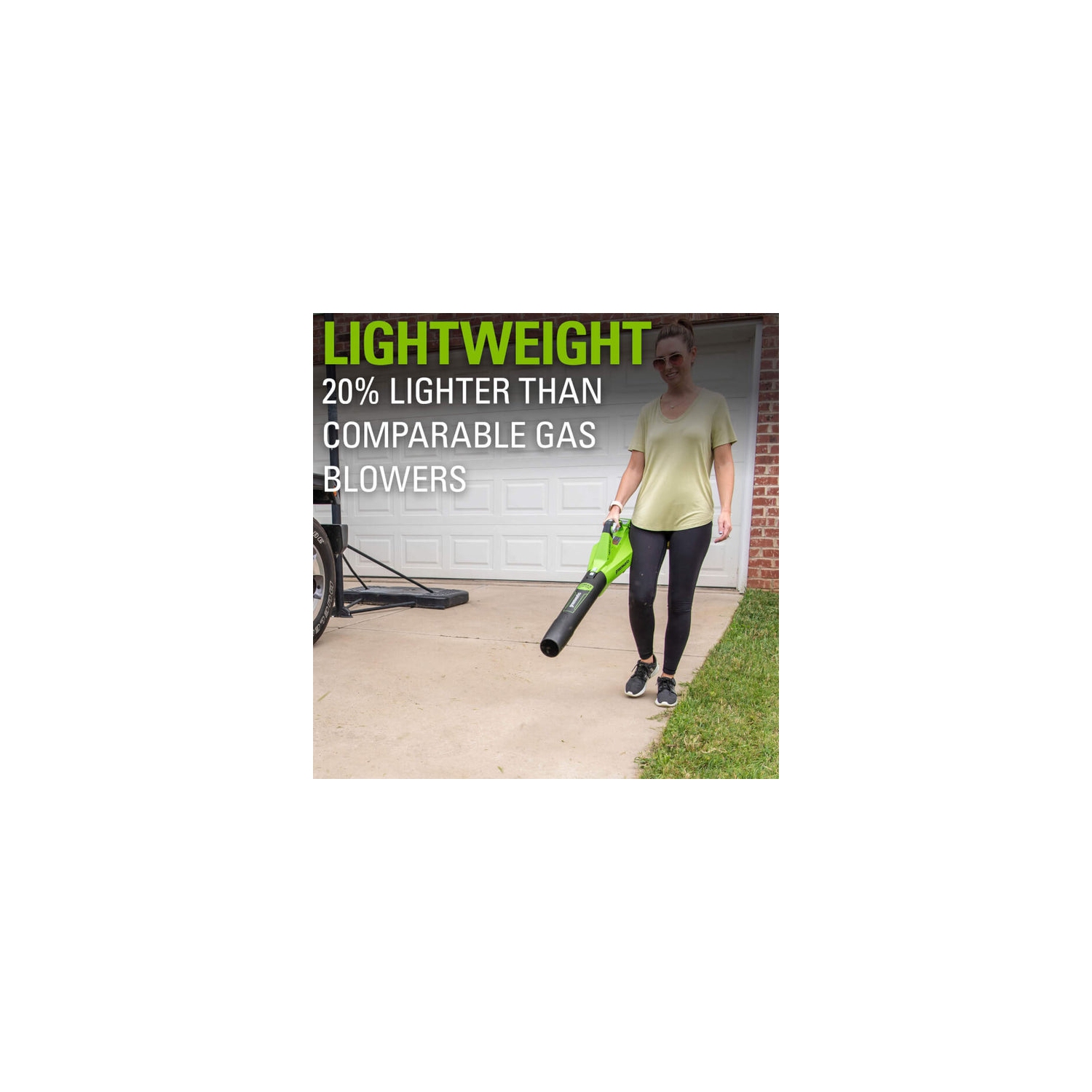 Greenworks 40V 125 MPH - 450 CFM Leaf Blower, 2.0Ah Battery and Charger Included - BLF346