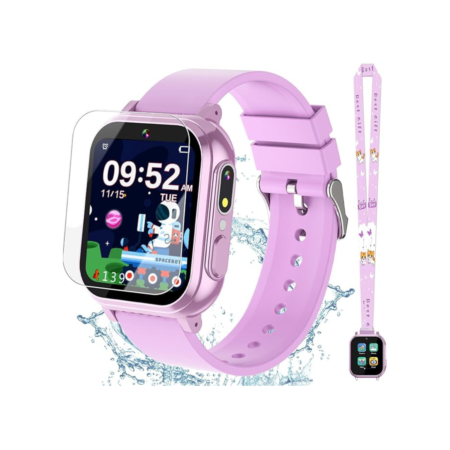 Kids Waterproof Smart Watch Boys Toys Age 5-12 with 32 Games, Dual Camera, Habit Tracking, Music Player, Video, Alarm Clock, HD Touchscreen Watch for