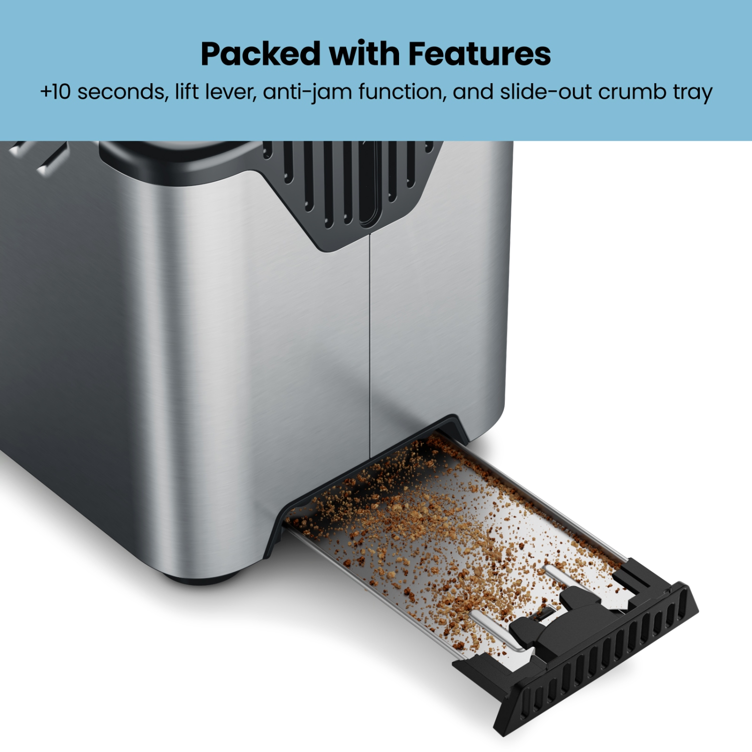 Chefman Smart Touch 4 Slice Digital Toaster, 6 Shade Settings, Stainless Steel Toaster 4 Slice with Extra-Wide Slots, Thick Bread Toaster and Bagel