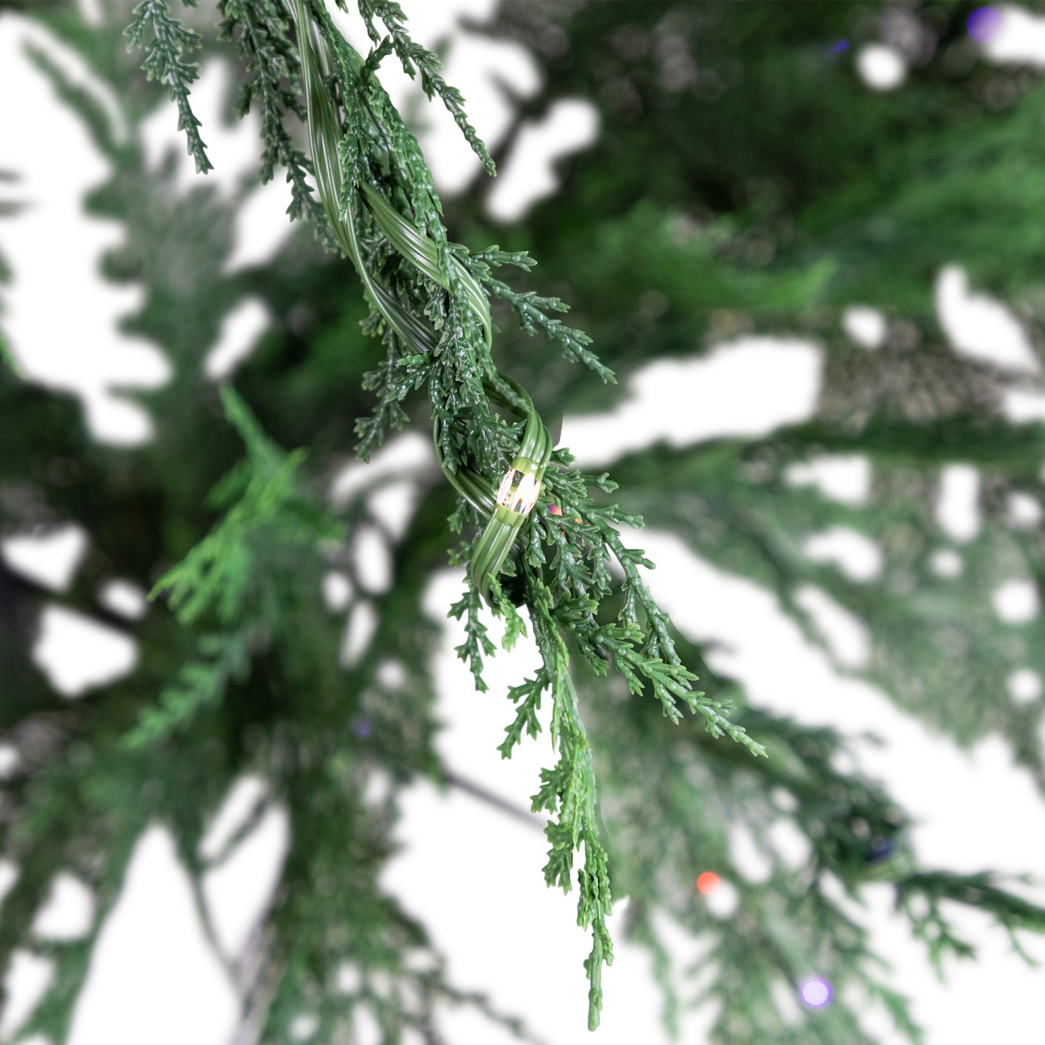 Pre-Lit Medium Weeping Cedar IPT Artificial Christmas Tree - 7.5' - Dual Color LED Lights