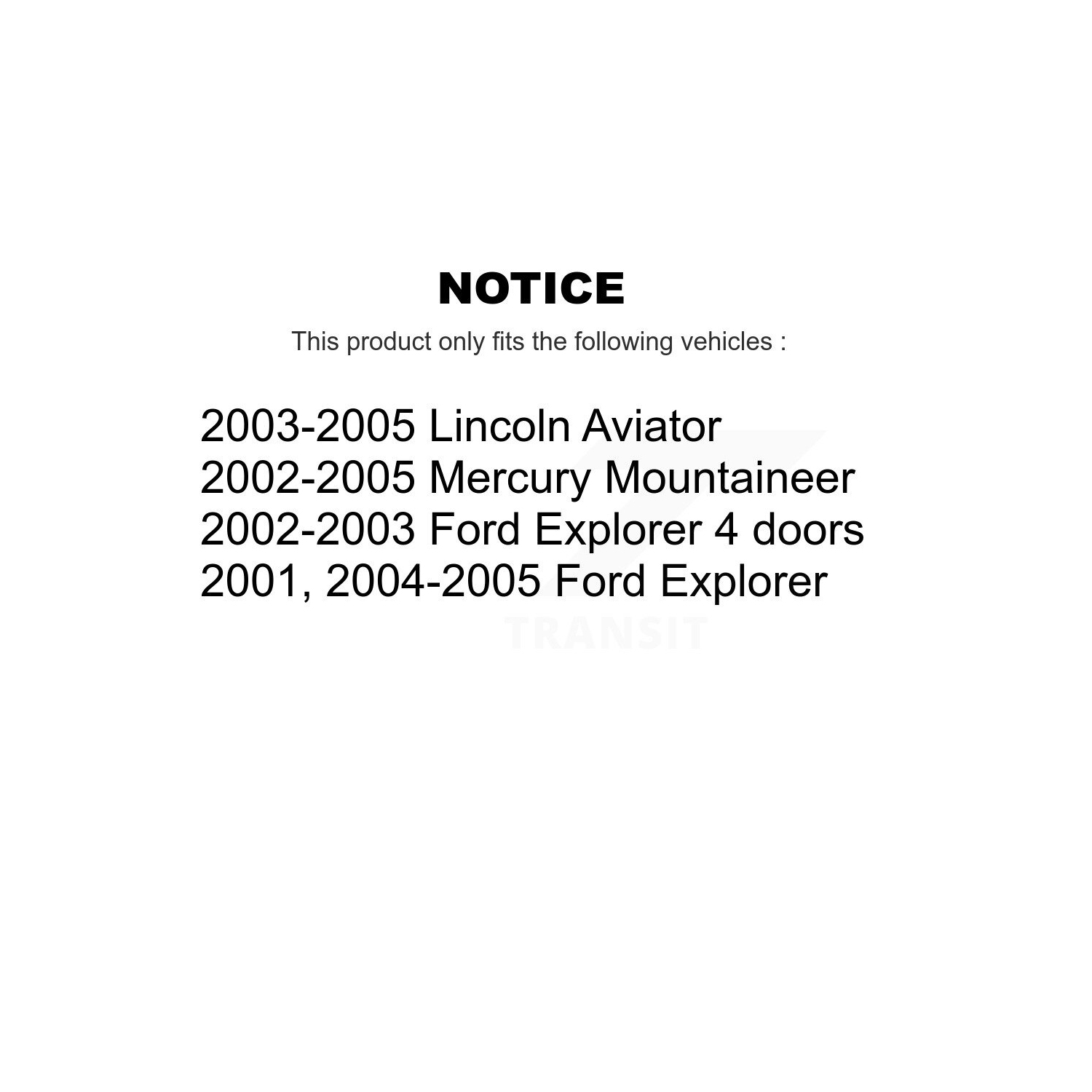 Rear Inner Toe Compensator Link TOR-ES800560 For Ford Explorer Lincoln Aviator Mercury Mountaineer