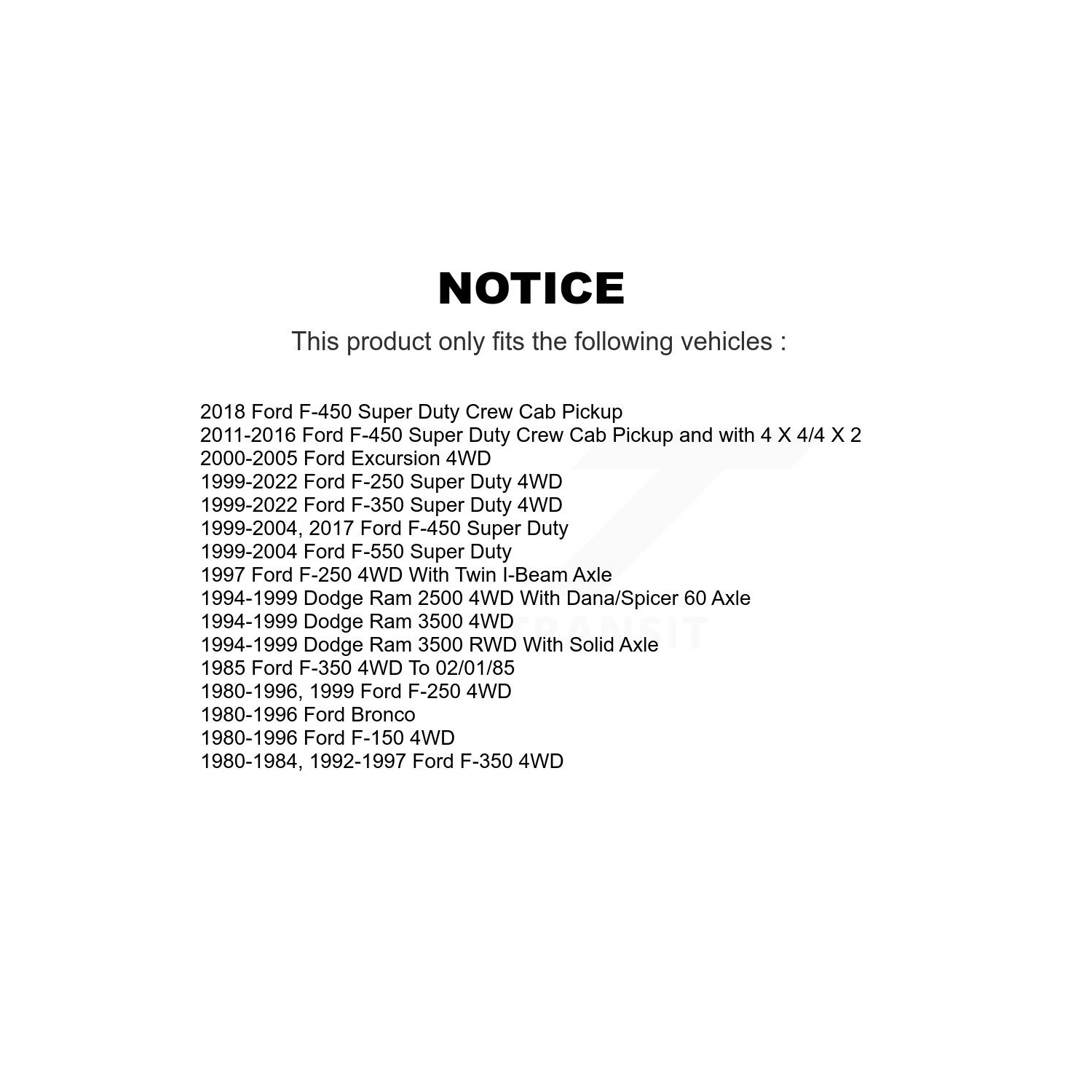 Front Upper Suspension Ball Joint TOR-K80026 For Ford F-350 Super Duty F-250 F-150 Dodge Ram 2500 HD