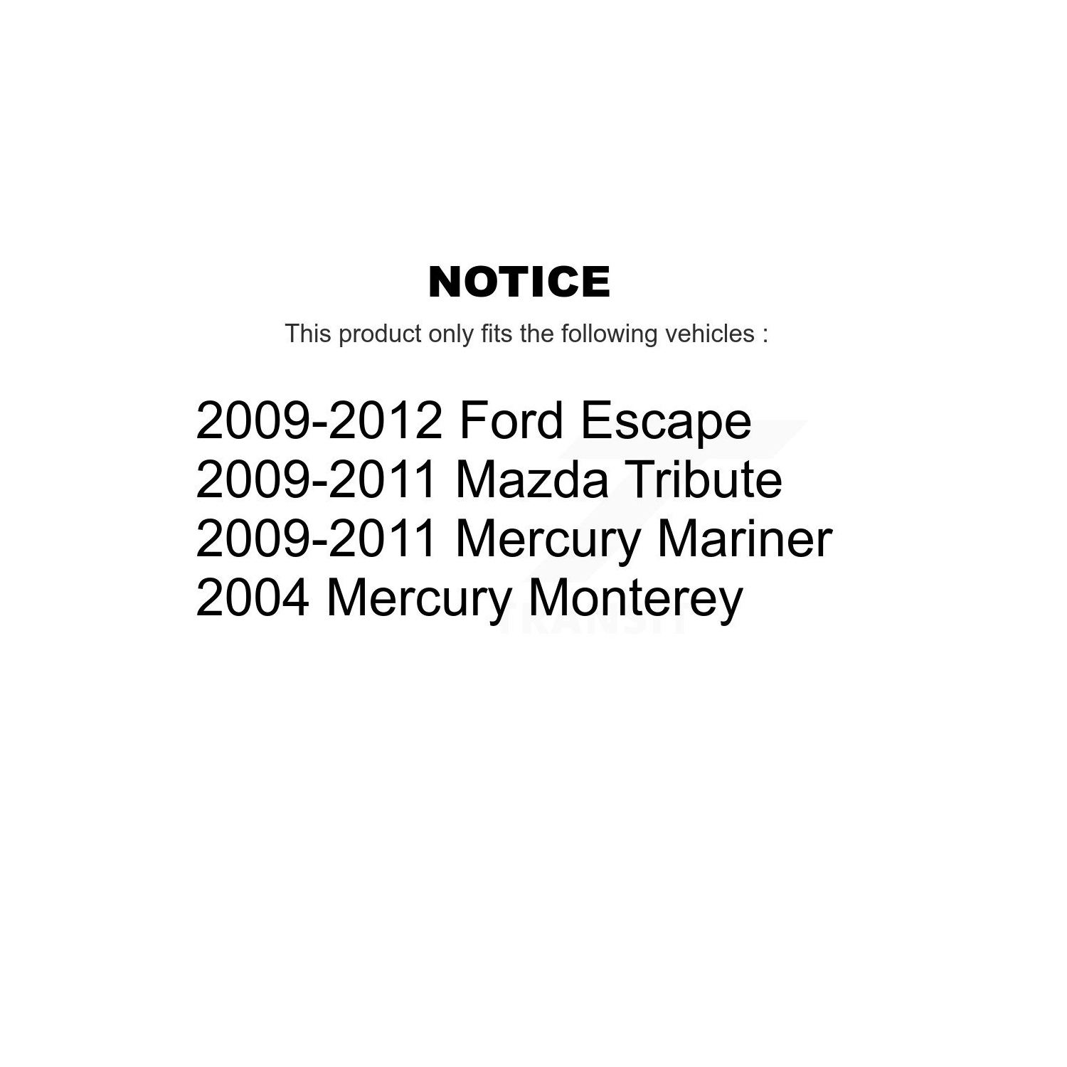 Rear Suspension Stabilizer Bar Link Kit TOR-K750571 For Ford Escape Mazda Tribute Mercury Mariner