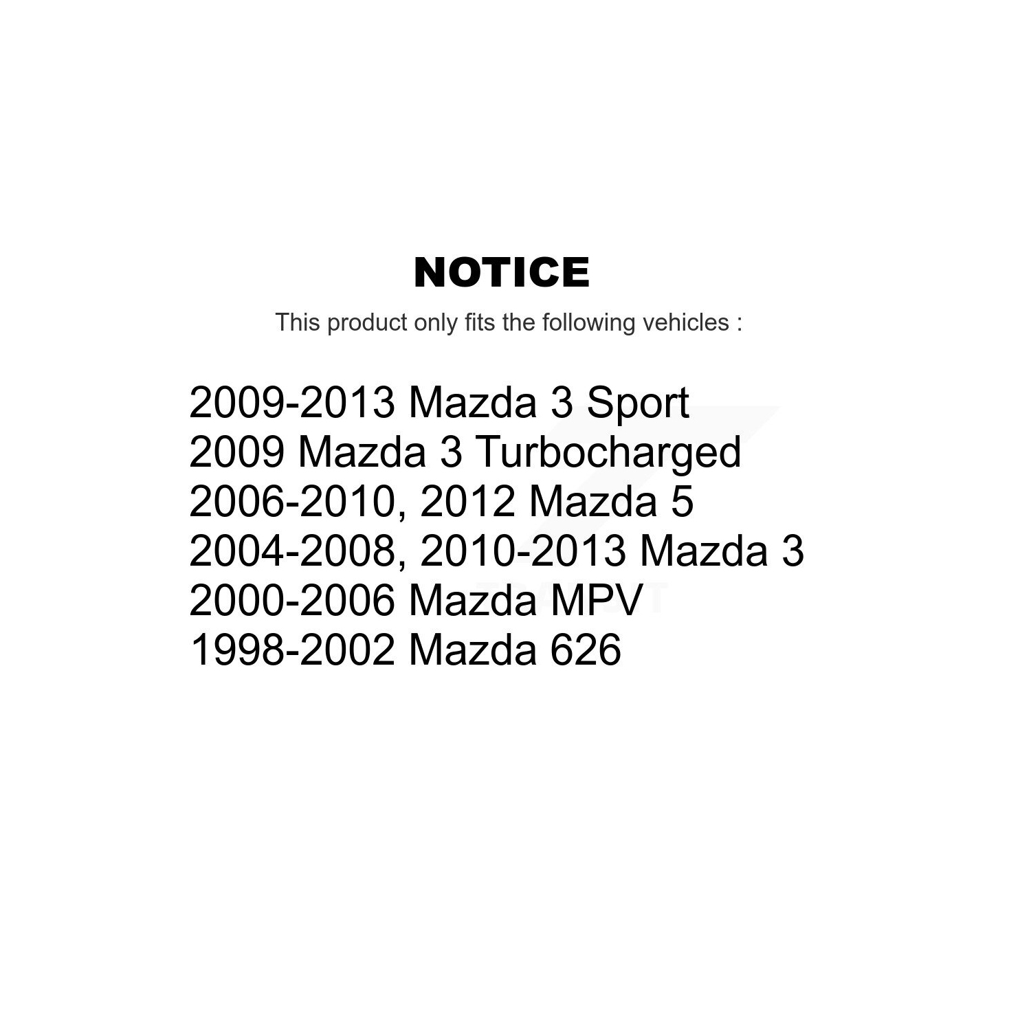 Front Lower Suspension Ball Joint TOR-K500209 For Mazda 3 Sport