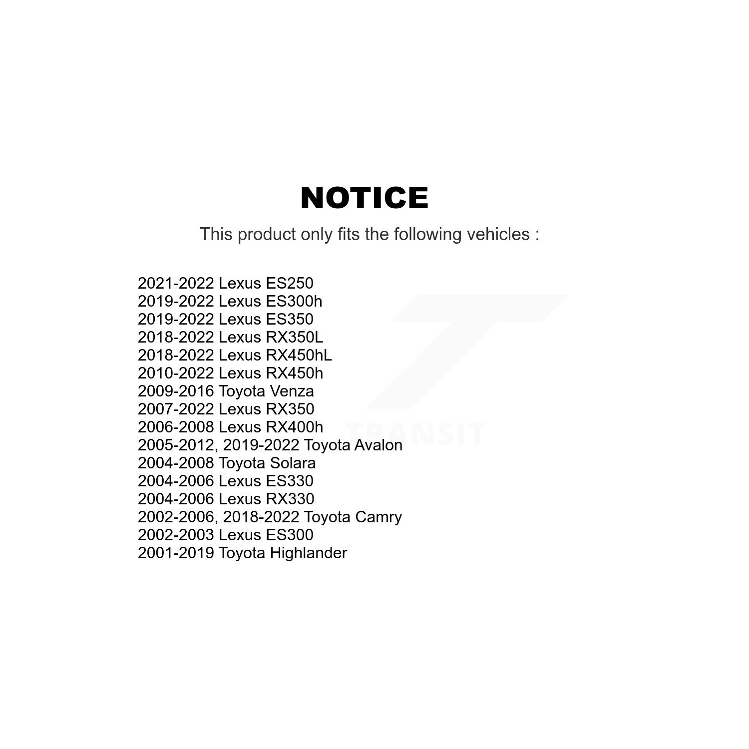 Front Suspension Stabilizer Bar Link Kit TOR-K90344 For Toyota RAV4 Highlander Lexus Camry RX350