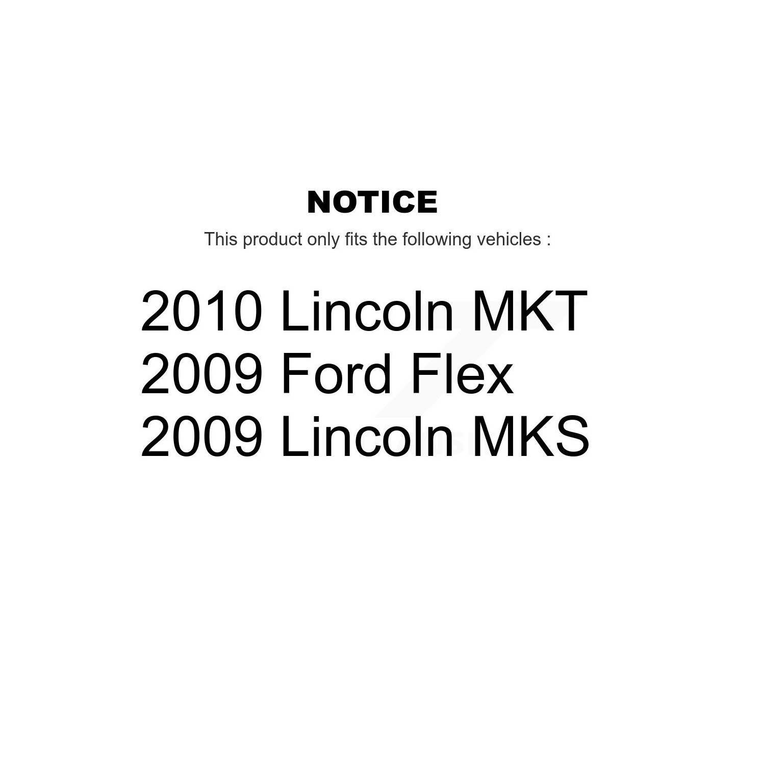 Rear Right Suspension Stabilizer Bar Link Kit TOR-K750370 For Ford Flex Lincoln MKS MKT