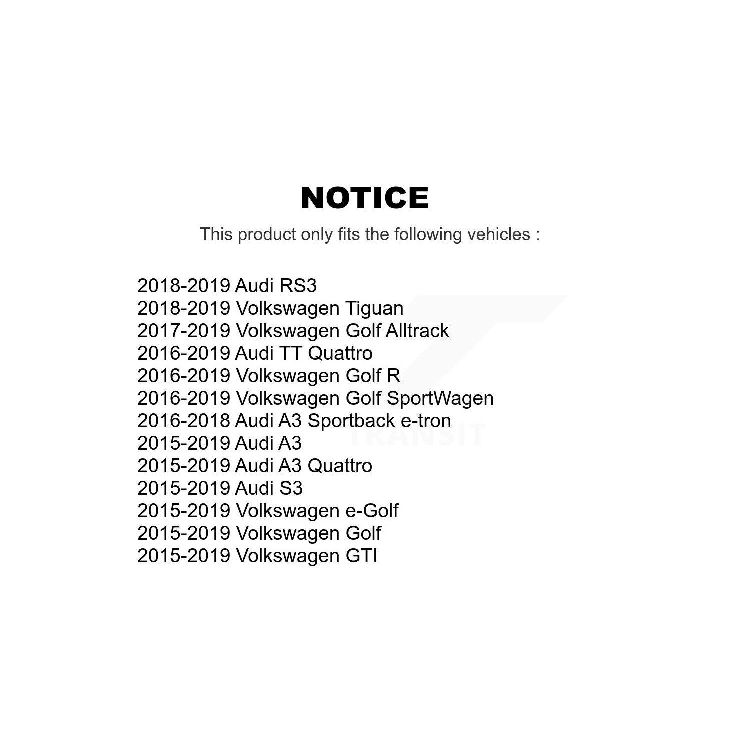 Kit de liaison de barre stabilisatrice de suspension arrière TOR-K750809 pour Volkswagen Tiguan Jetta Golf Audi Taos T3 A3