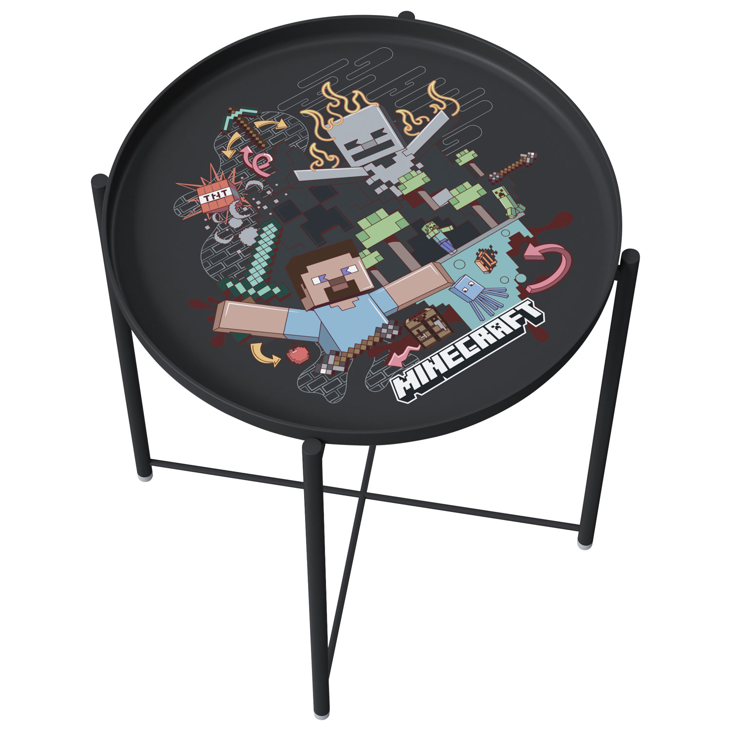 Table d'appoint Minecraft avec plateau amovible - Multicolore
