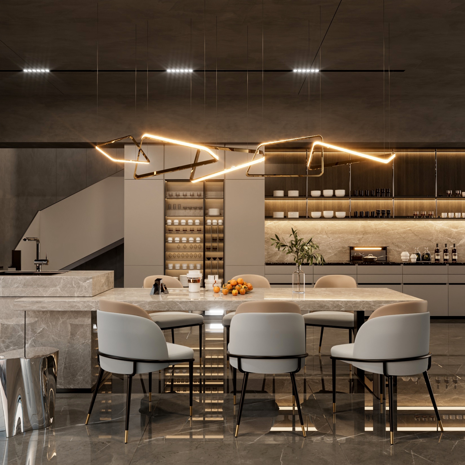 Upscale Two Toned Dining Chairs:Set of 2 Microfiber Leather Dining Chair with Breathable Sponge Cushion Antioxidant Metal Legs Soft Backrest for