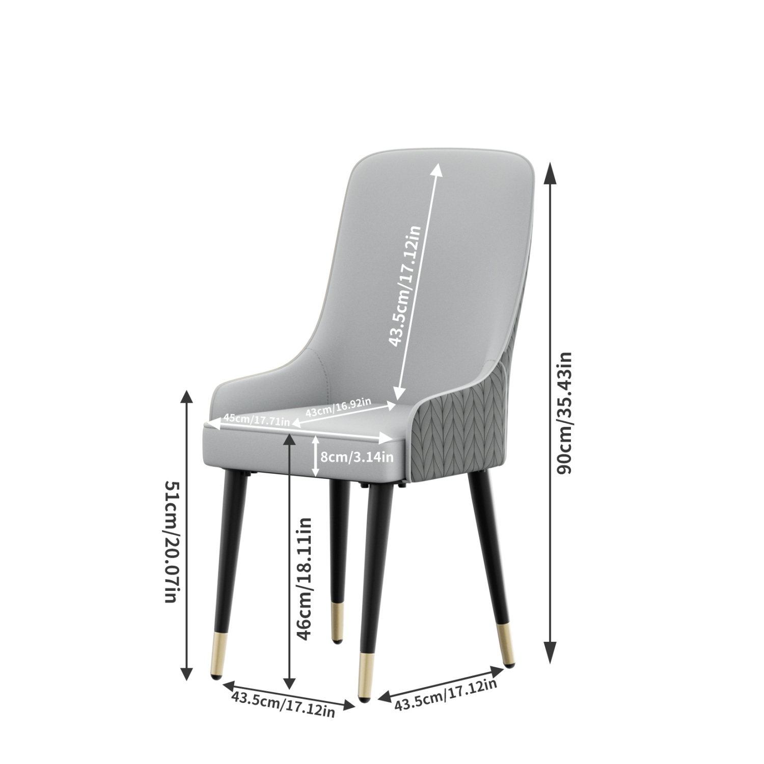 Microfiber Silicone Leather Dining Chairs:Set of 2 Upscale Dining Chair with Breathable Sponge Cushion Antioxidant Metal Legs Luxury Back Lion Head