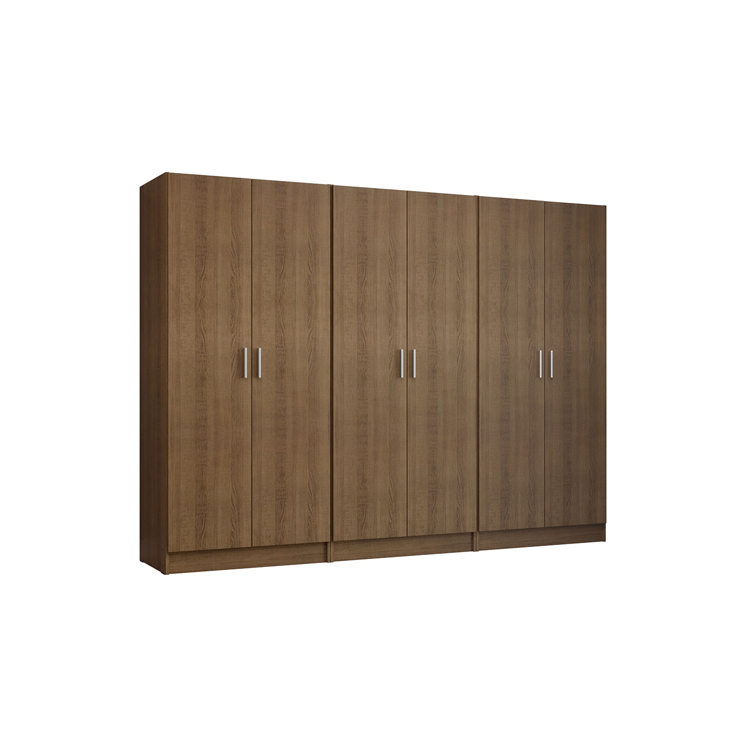 Armoire de rangement à 6 portes avec grandes tablettes et armoire tout usage de 94&nbsp;po de long avec armoire/armoire/rangement pour chambre Madesa