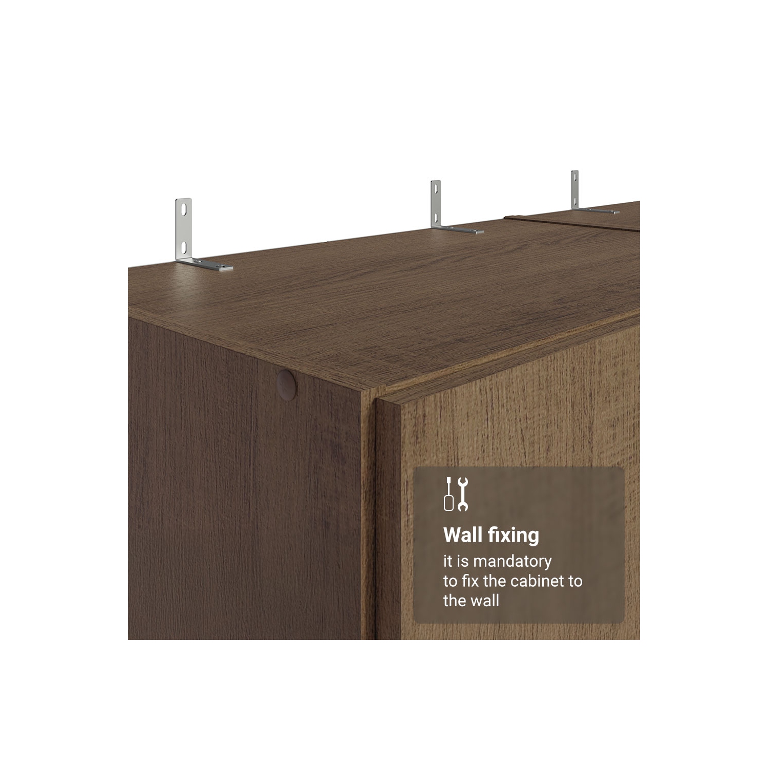 Armoire de rangement à 6 portes avec grandes tablettes et armoire tout usage de 94&nbsp;po de long avec armoire/armoire/rangement pour chambre Madesa