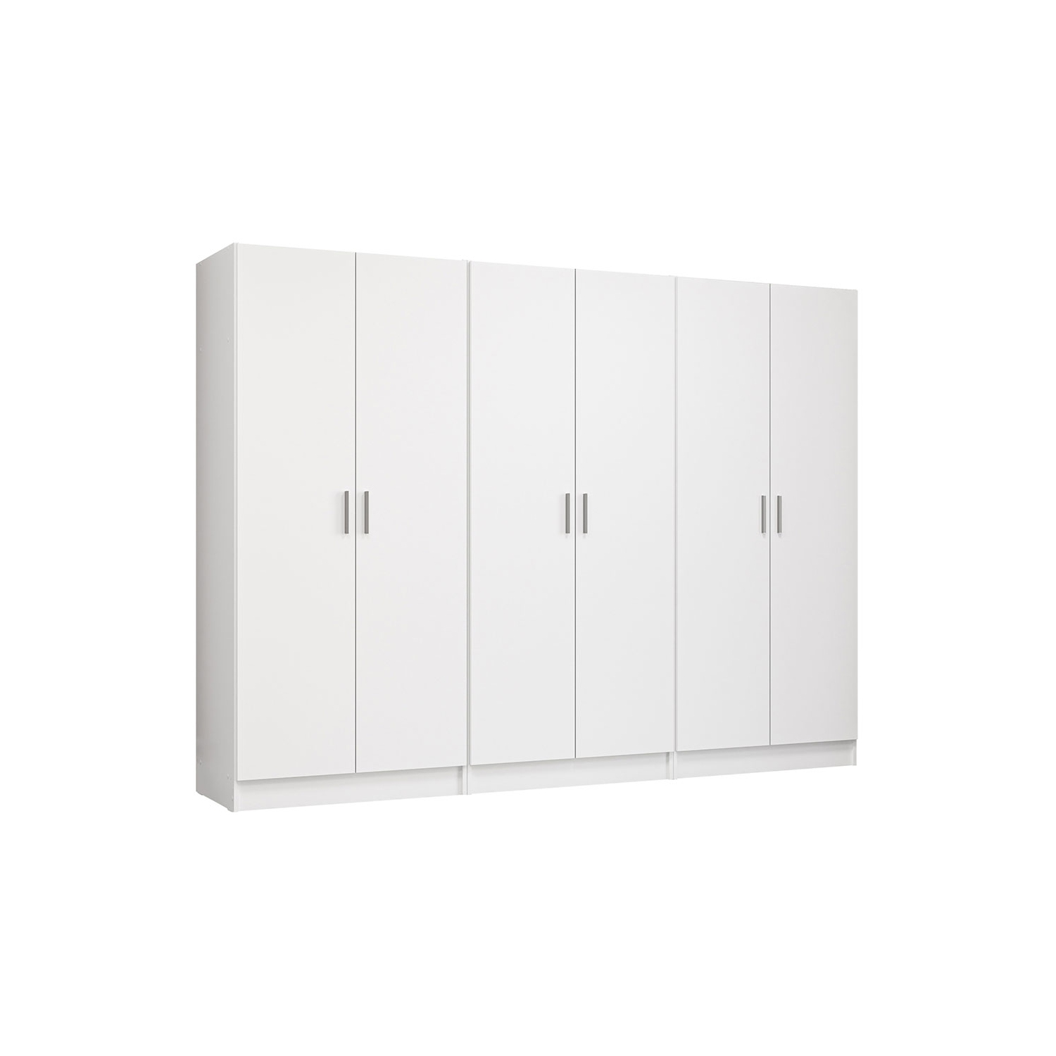 Armoire de rangement à 6 portes avec tablettes spacieuses et armoire tout usage de 94&nbsp;po de long avec armoire/armoire/rangement pour chambre