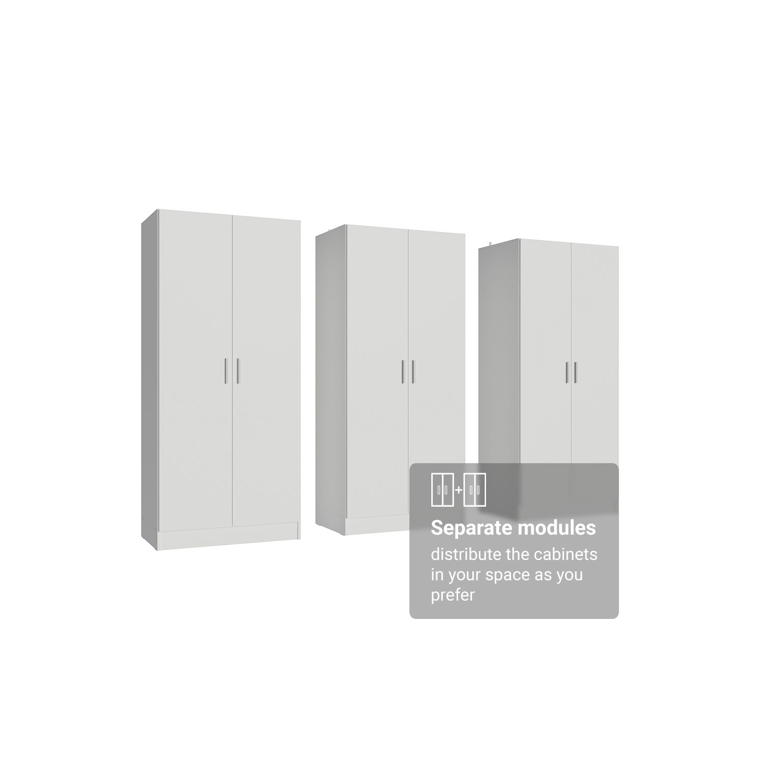 Armoire de rangement à 6 portes avec tablettes spacieuses et armoire tout usage de 94&nbsp;po de long avec armoire/armoire/rangement pour chambre