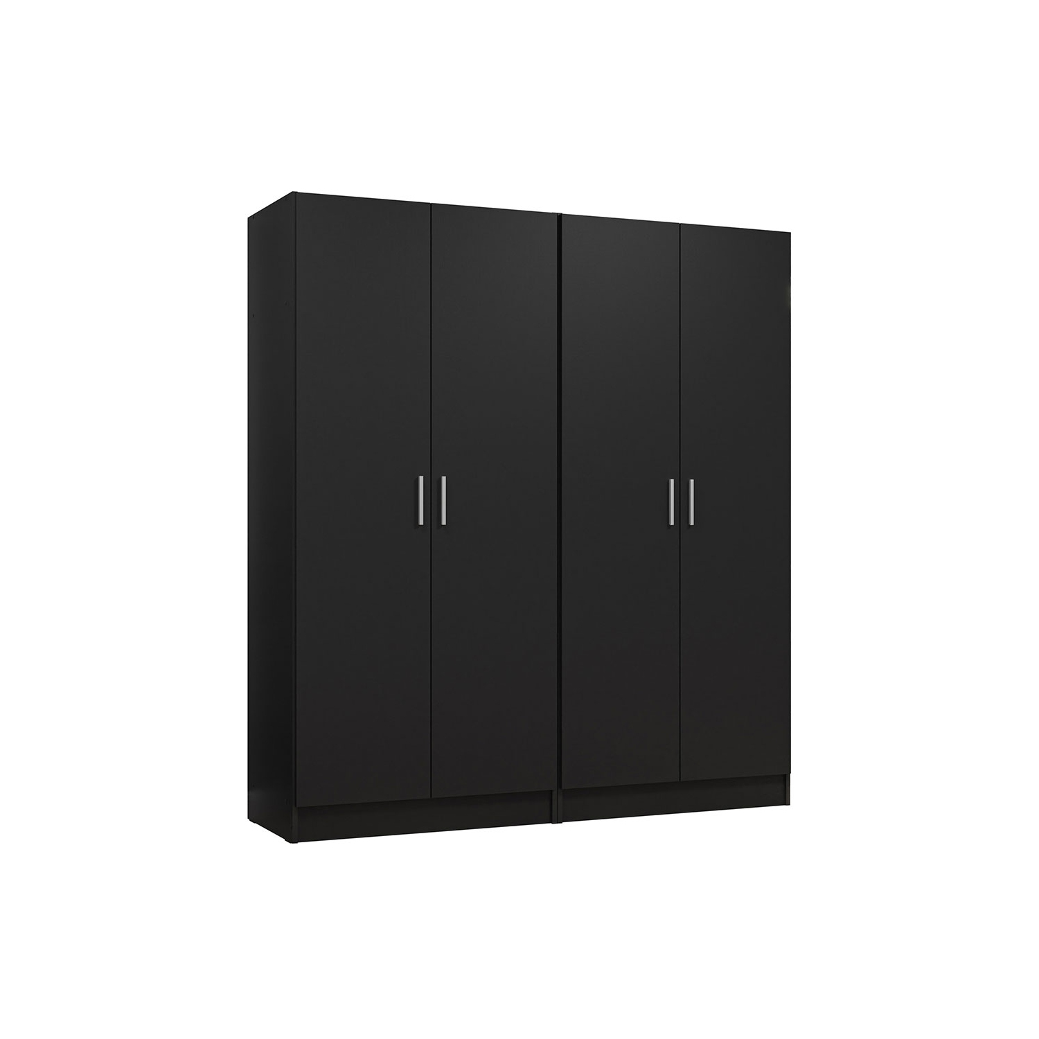 Madesa 4 Doors Storage Cabinet with Ample Shelves Space 63"L Utility Armoire Closet Entryway and Bedroom Organization Unit - Black