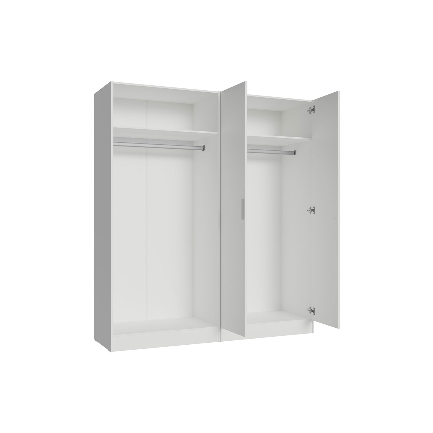 Madesa 4 Doors Storage Cabinet with Ample Shelves Space 63"L Utility Armoire Closet Entryway and Bedroom Organization Unit - White