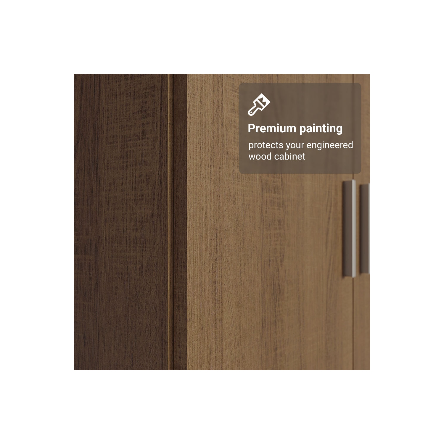 Madesa 4 Doors Storage Cabinet with Ample Shelves Space 63"L Utility Armoire Closet Entryway and Bedroom Organization Unit - Rustic