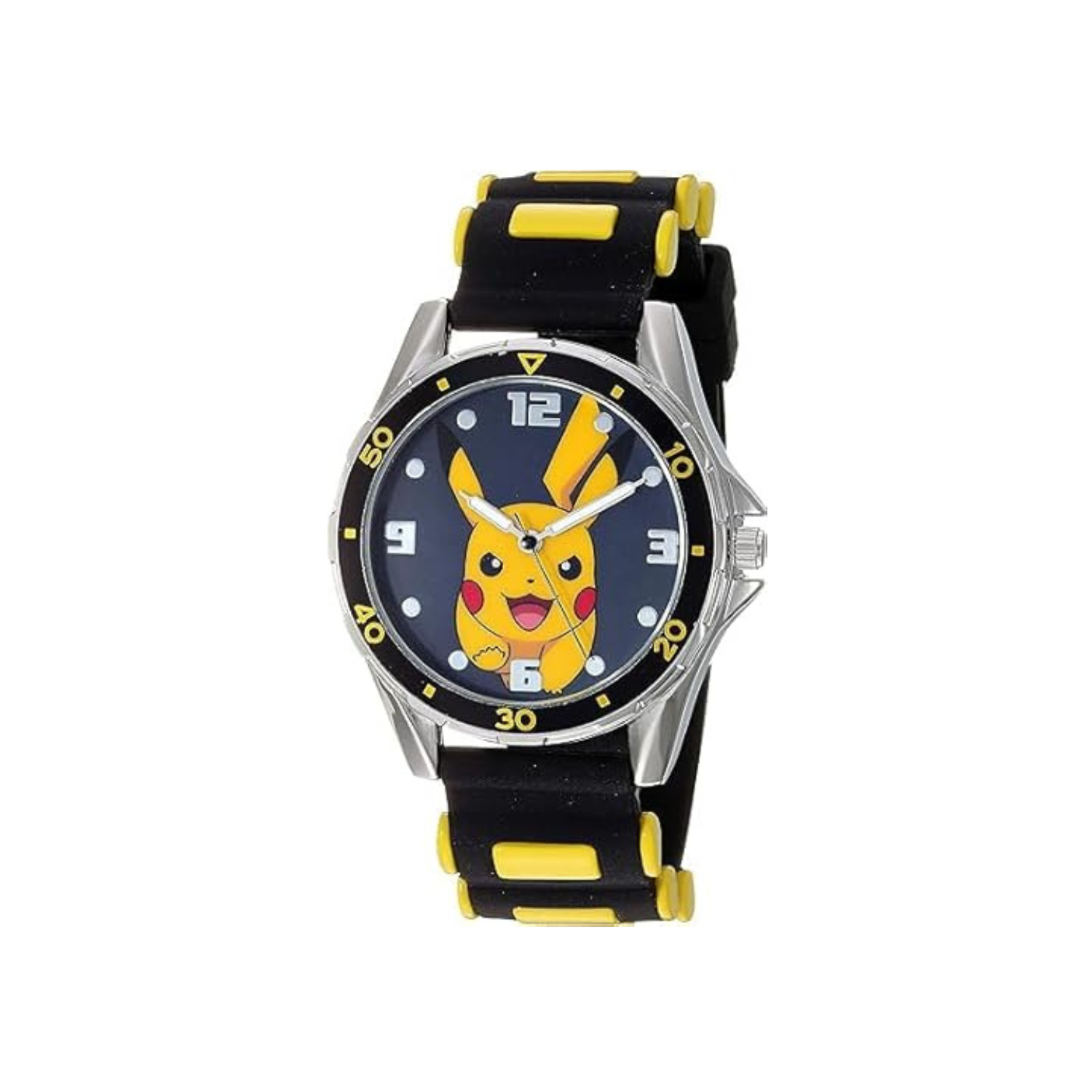 Kids Pokemon Pikachu Analog Quartz Watch for Boys, Girls, and Adults All Ages - Black