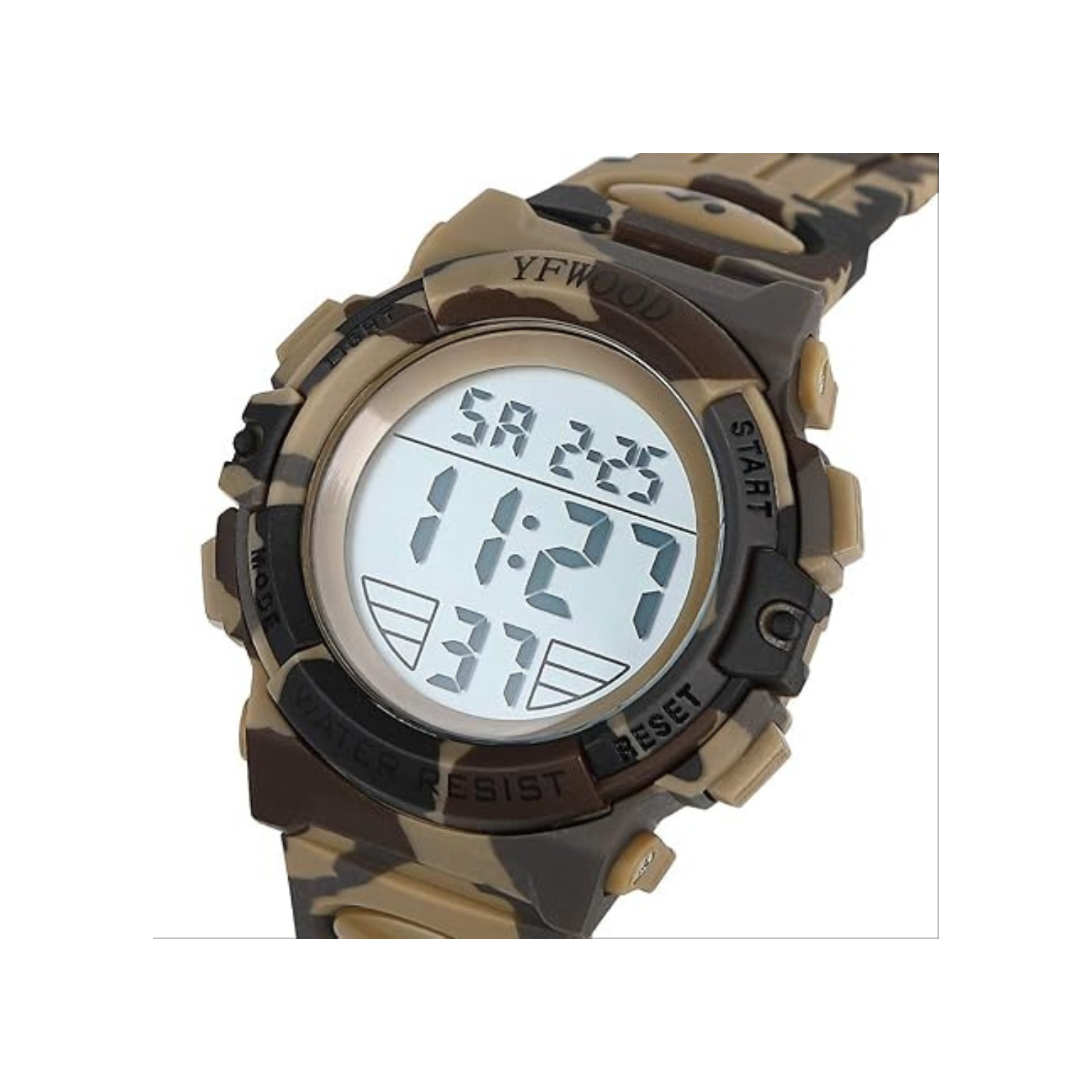 YFWOOD Kids Digital Watch Waterproof Outdoor Watches Children Casual Electronic Analog Quartz Wrist Watches with Silicone Band Luminous Alarm