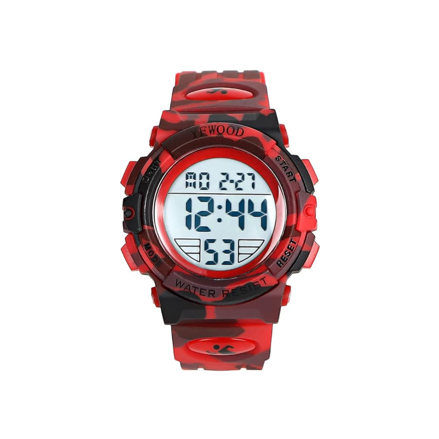 YFWOOD Kids Digital Watch Waterproof Outdoor Watches Children Casual Electronic Analog Quartz Wrist Watches with Silicone Band Luminous Alarm