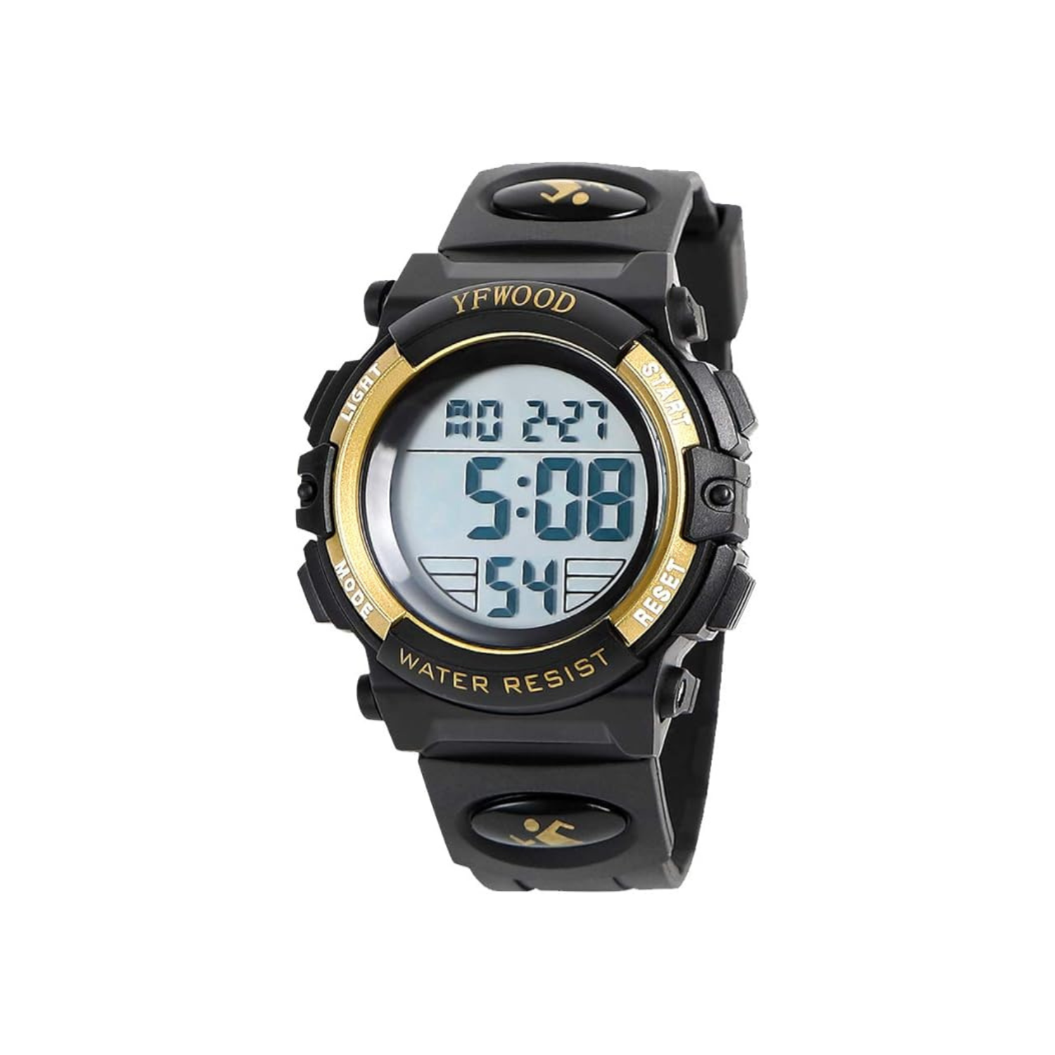 YFWOOD Kids Digital Watch Waterproof Outdoor Watches Children Casual Electronic Analog Quartz Wrist Watches with Silicone Band Luminous Alarm