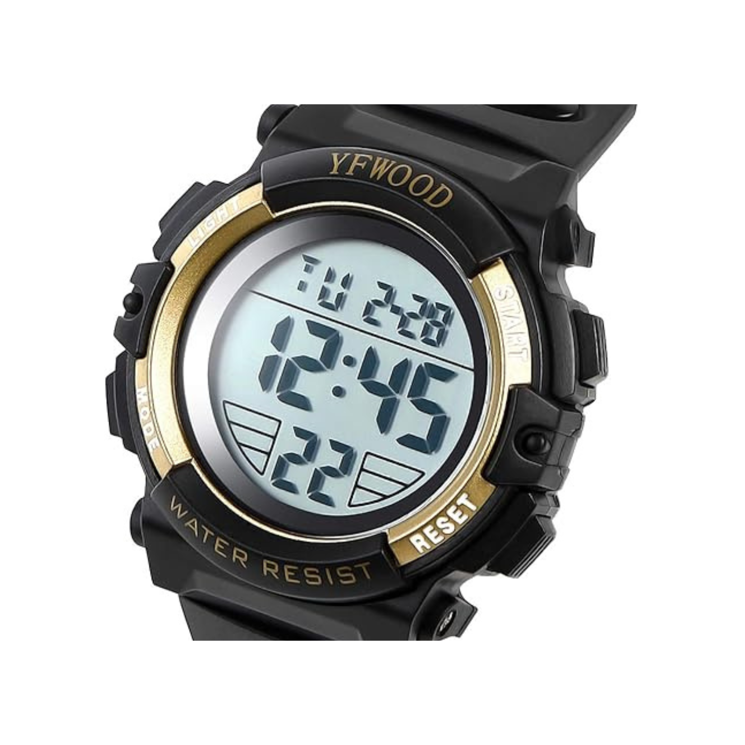 YFWOOD Kids Digital Watch Waterproof Outdoor Watches Children Casual Electronic Analog Quartz Wrist Watches with Silicone Band Luminous Alarm