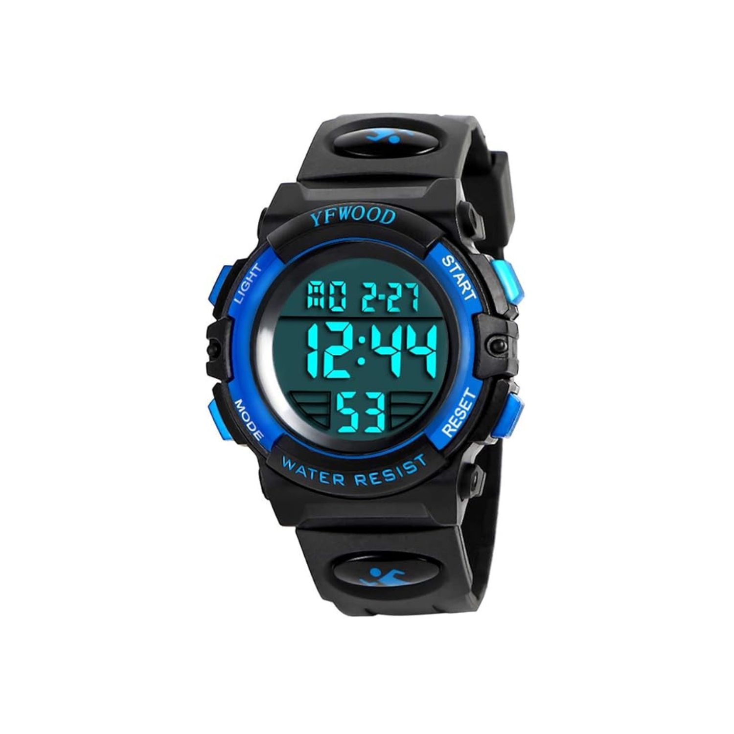 YFWOOD Kids Digital Watch Waterproof Outdoor Watches Children Casual Electronic Analog Quartz Wrist Watches with Silicone Band Luminous Alarm