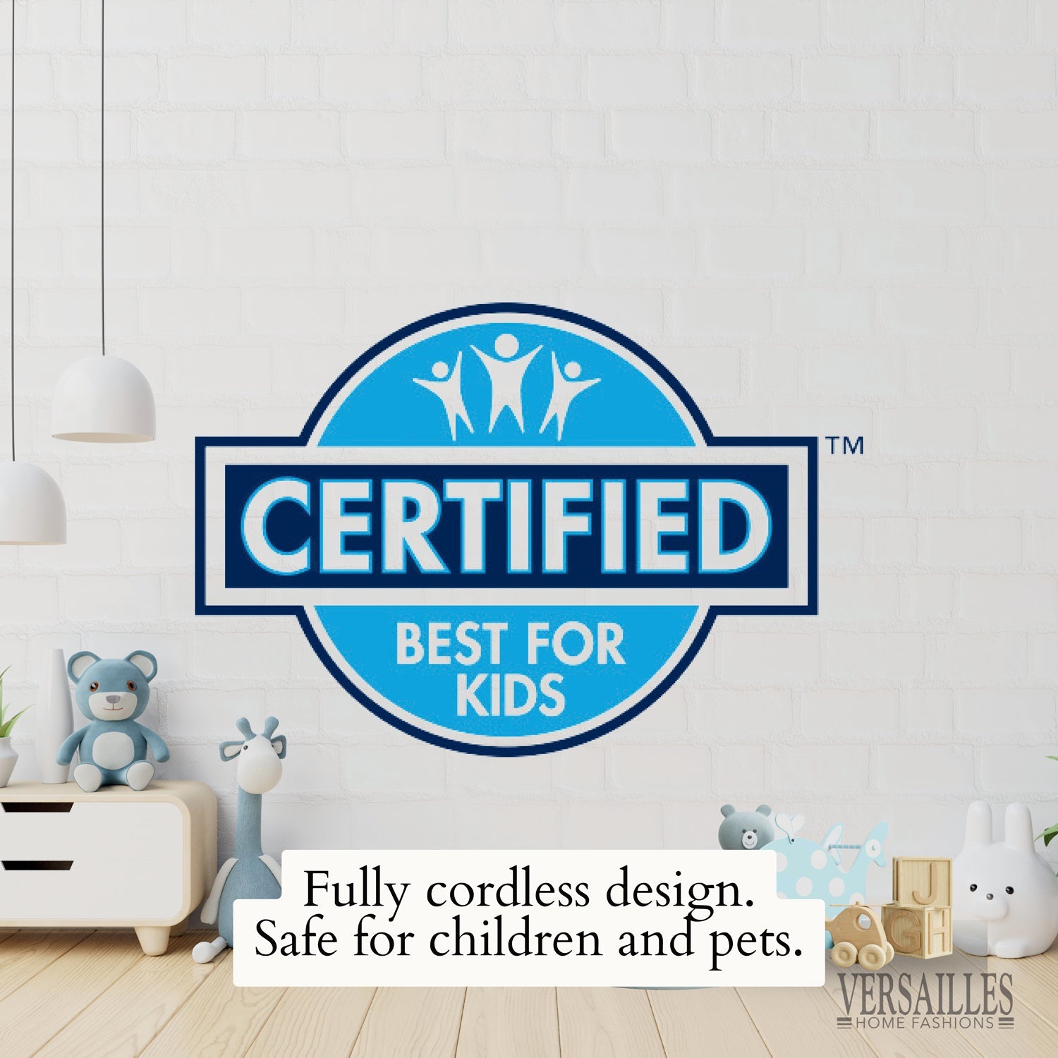 Versailles - Cordless Roman Shade, Valentina Collection, Darkening Fabric, 38" x 63", Blue