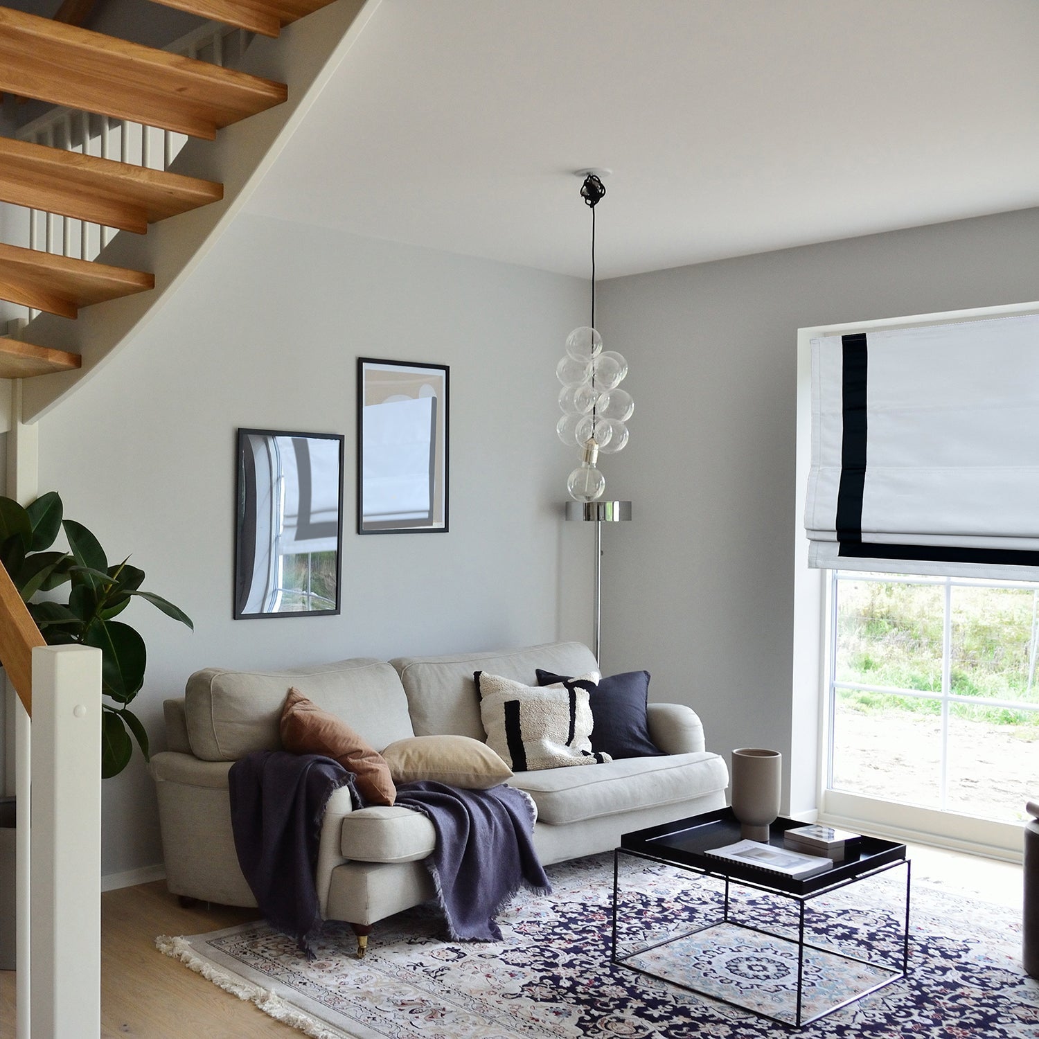 Versailles - Cordless Roman Shade, Valentina Collection, Darkening Fabric, 36" x 63", Black