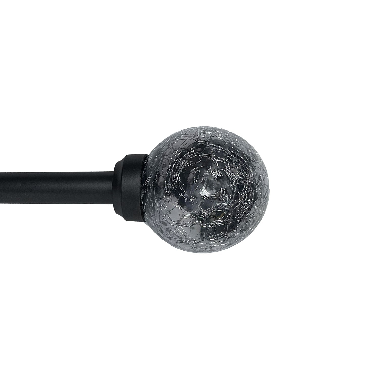 Versailles – Ensemble de tringle à rideaux Industria Mercury, longueur réglable de 30 à 78&nbsp;po, noir