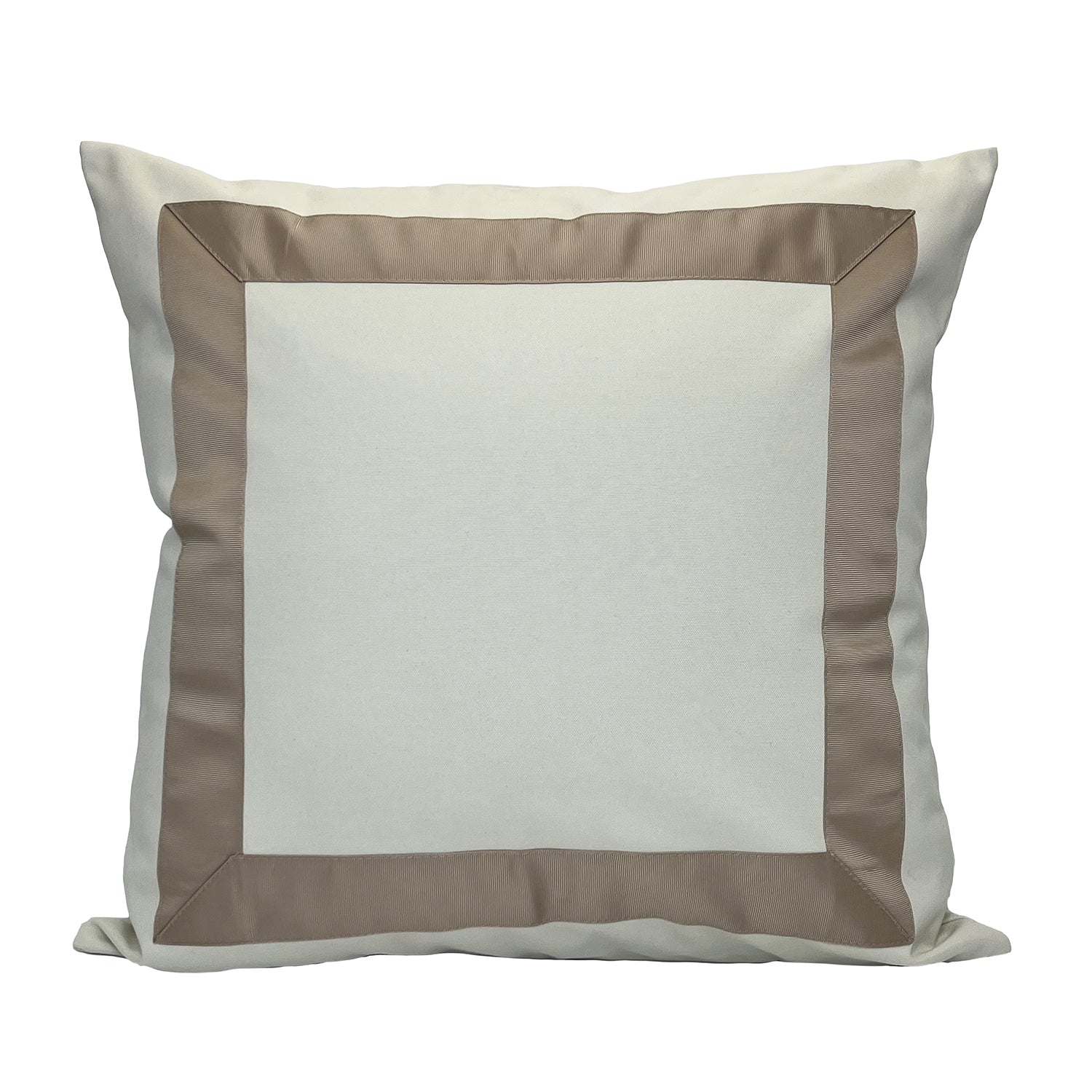 Versailles – Housse de coussin Valentina, 20 x 20&nbsp;po, lavable à la machine, taupe