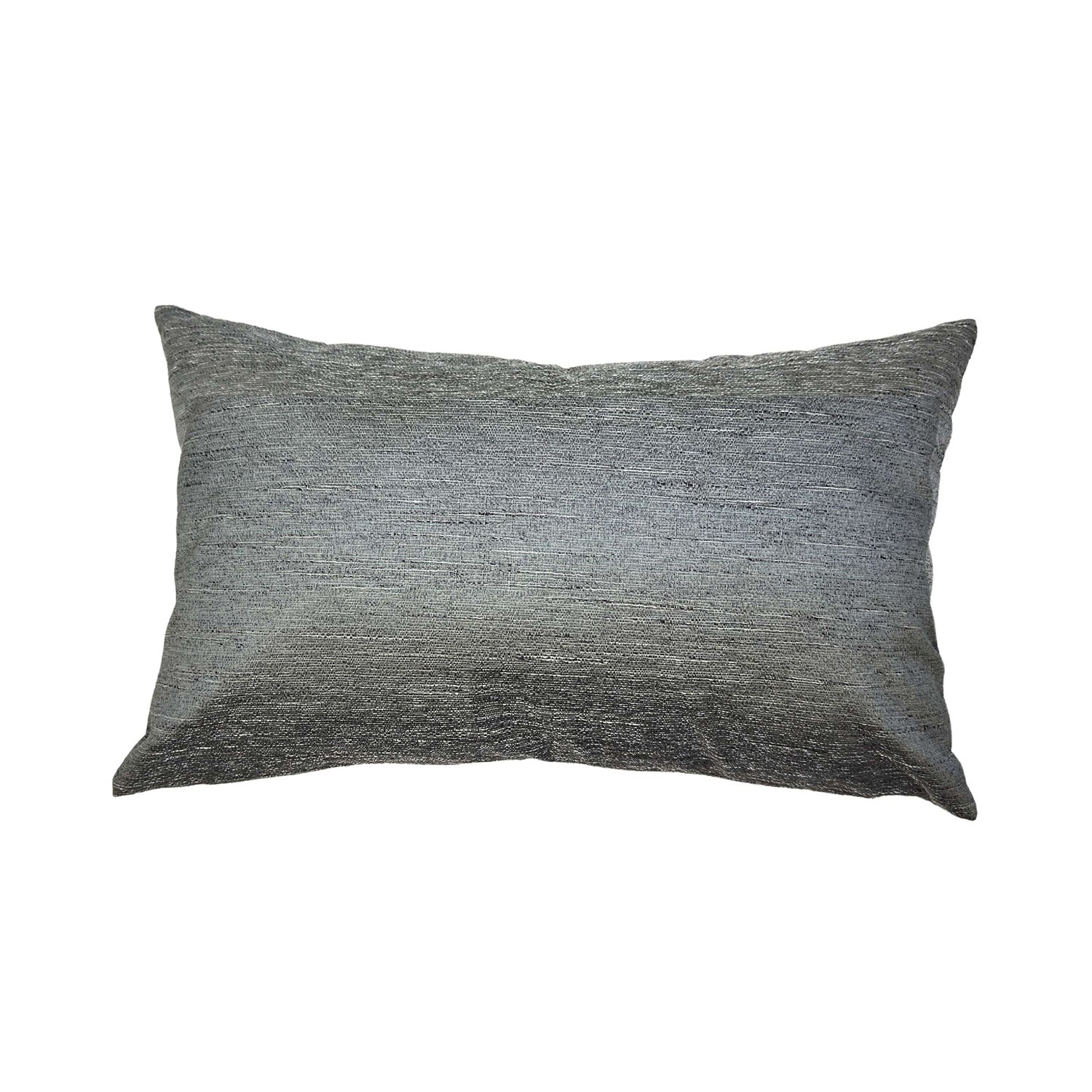 Versailles – Housse de coussin Ceasar, 14 x 20&nbsp;po, lavable à la machine, gris foncé
