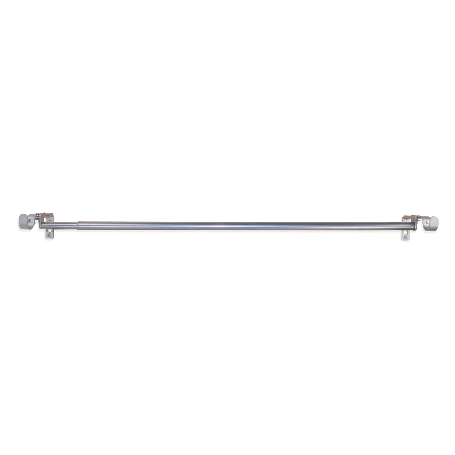 Versaille - Double-Up Curtain Rod, Adjustable Length 25" to 45", Silver