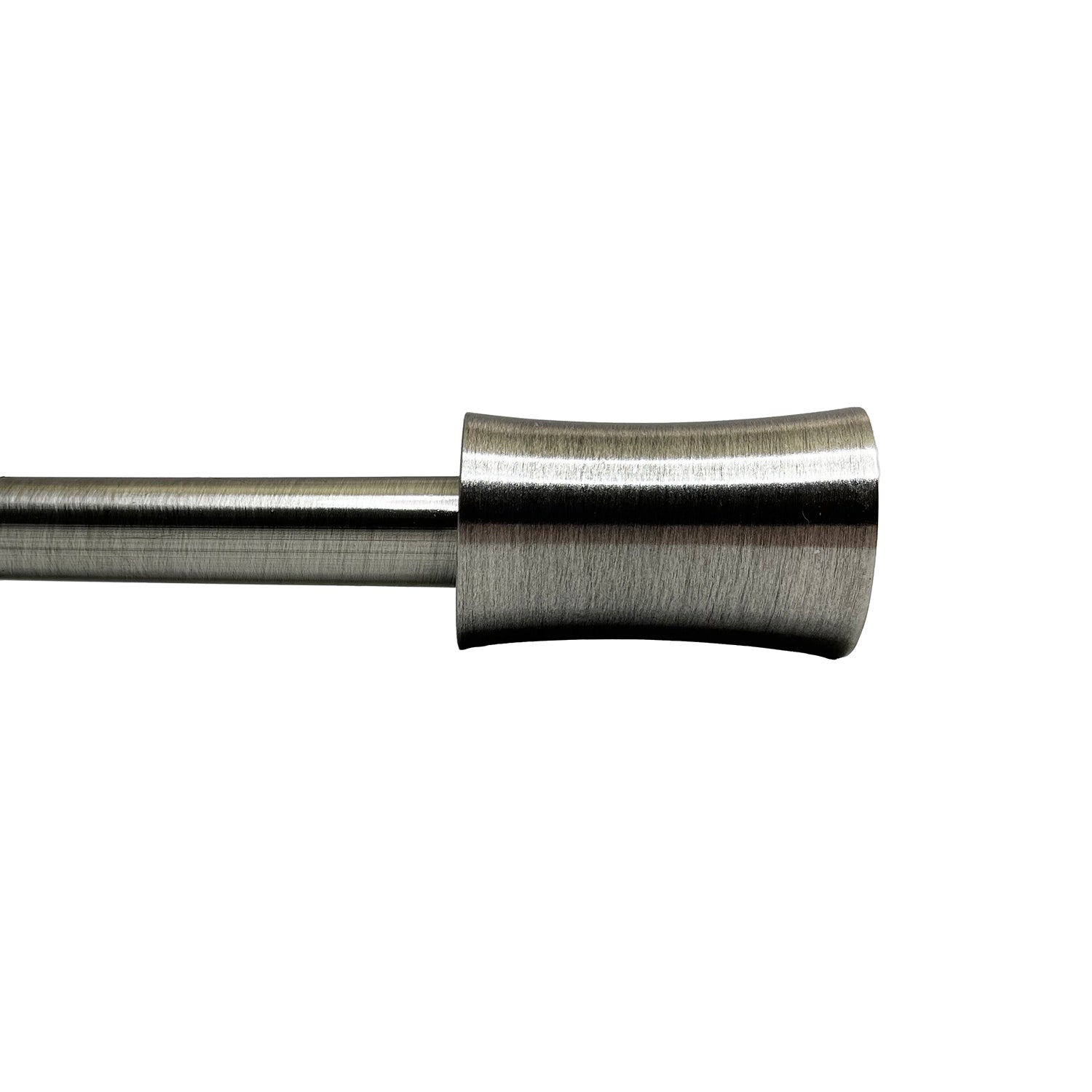 Versailles - Sculpted Corset Finial Curtain Rod Set, Adjustable Length from 30" to 78", SIlver