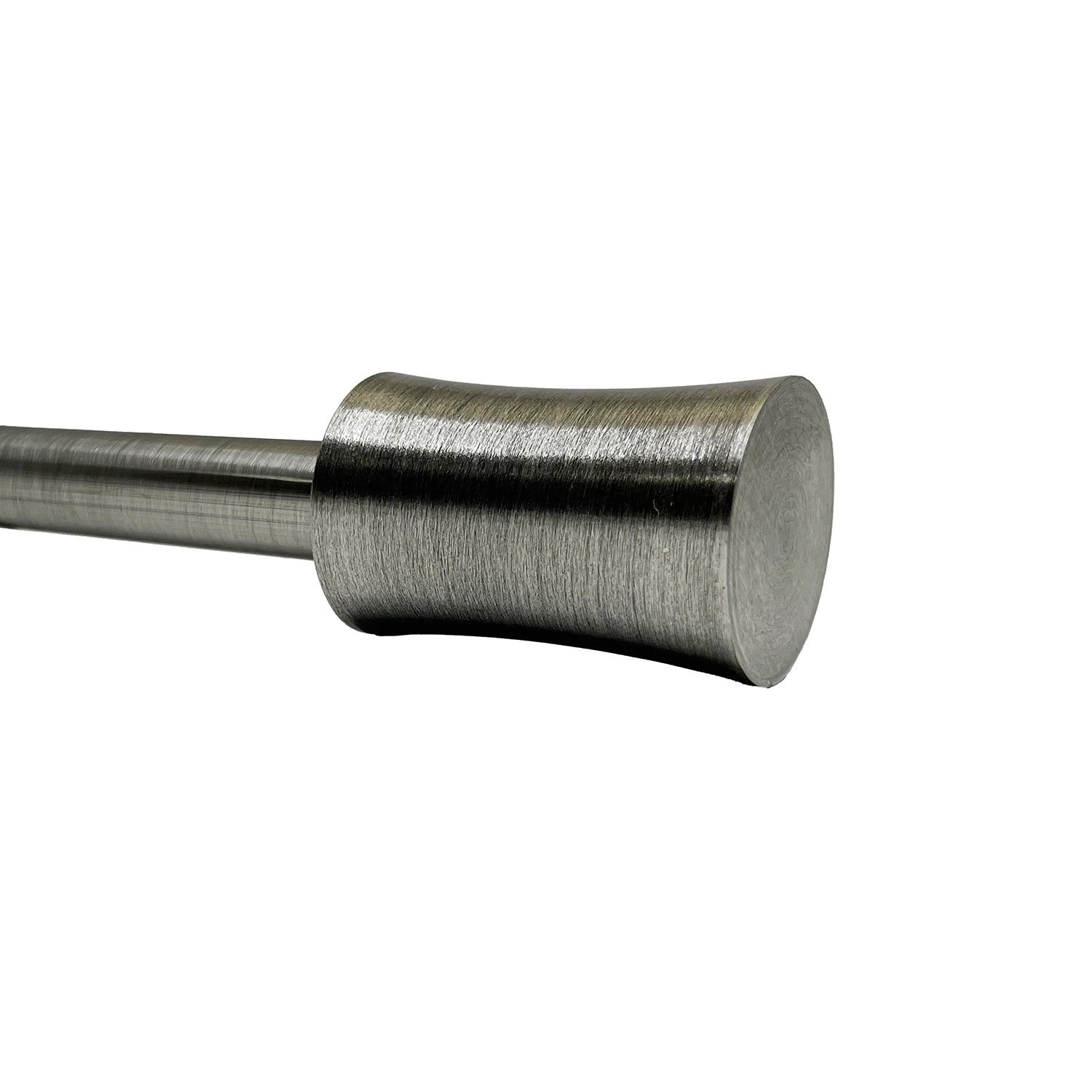 Versailles - Sculpted Corset Finial Curtain Rod Set, Adjustable Length from 72" to 144", Silver