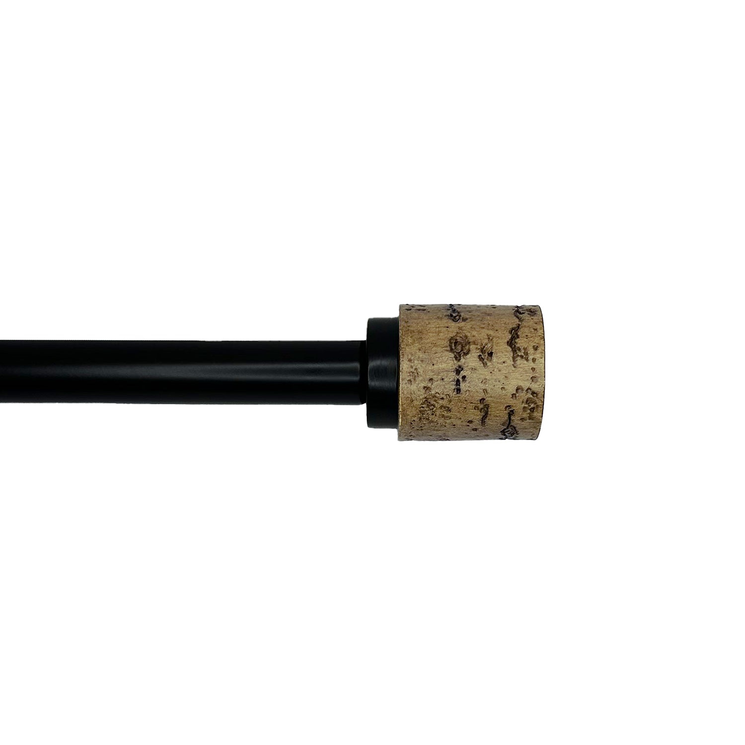 Versailles - Esencial Cork Curtain Rod Set, Adjustable Length From 72" to 144", Black