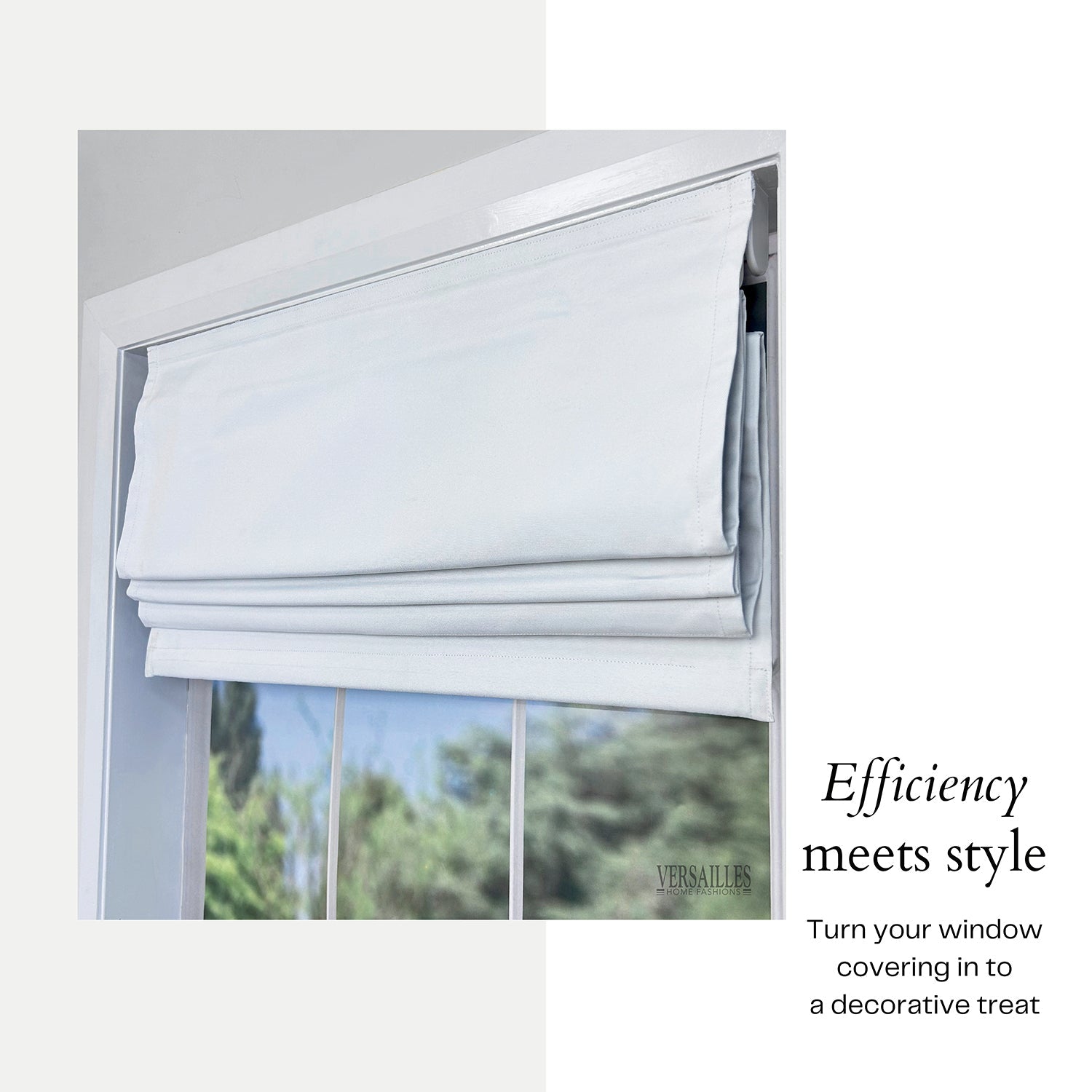 Versailles - Cordless Roman Shade, Augustus Collection, Darkening Fabric, 33" x 63", Ivory