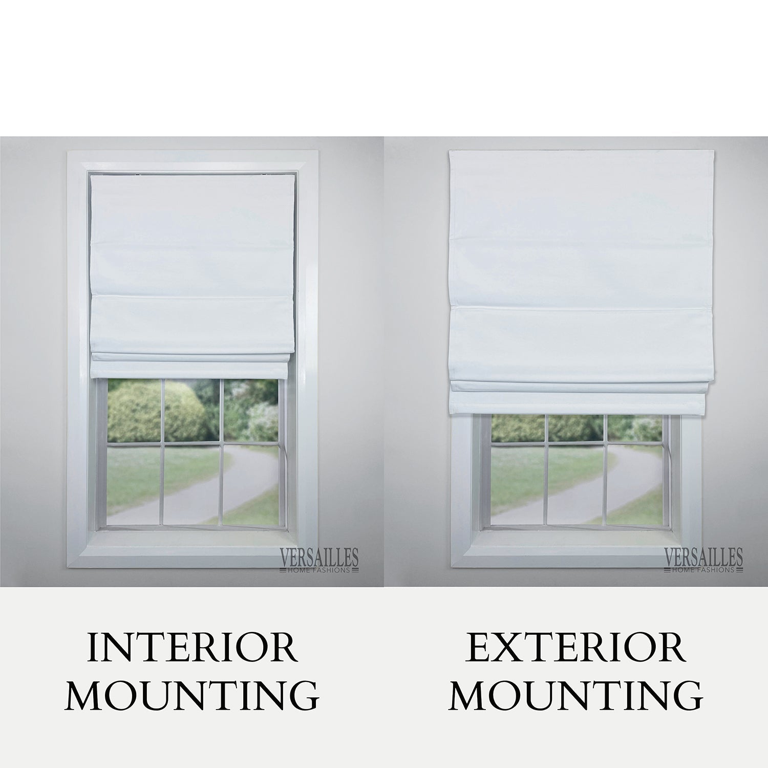 Versailles - Cordless Roman Shade, Augustus Collection, Darkening Fabric, 33" x 63", Ivory