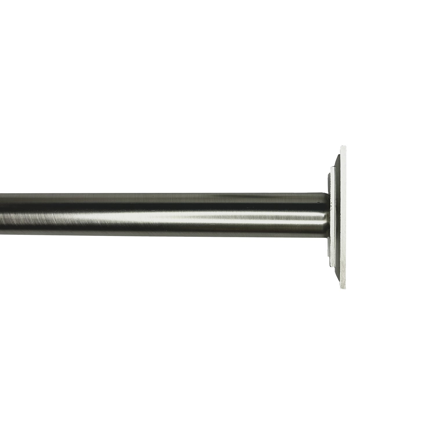 Versailles - BlackOut Room Darkening Curtain Rod Set, Two Mounting Options, Adjustable length from 48" to 86", Silver