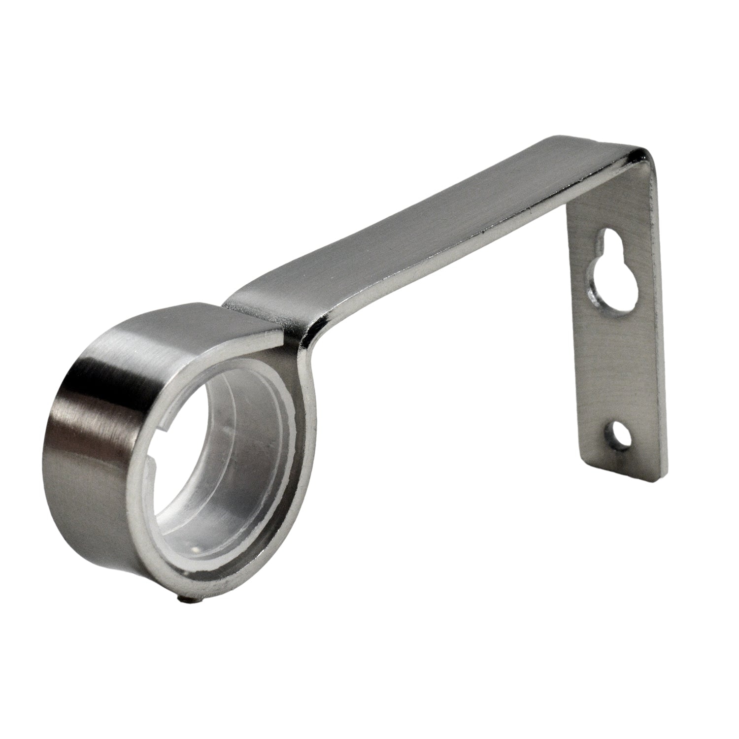 Versailles - Stainless Steel Flare Curtain Rod Set, Indoor/Outdoor, Adjustable Length from 84" to 150", Silver