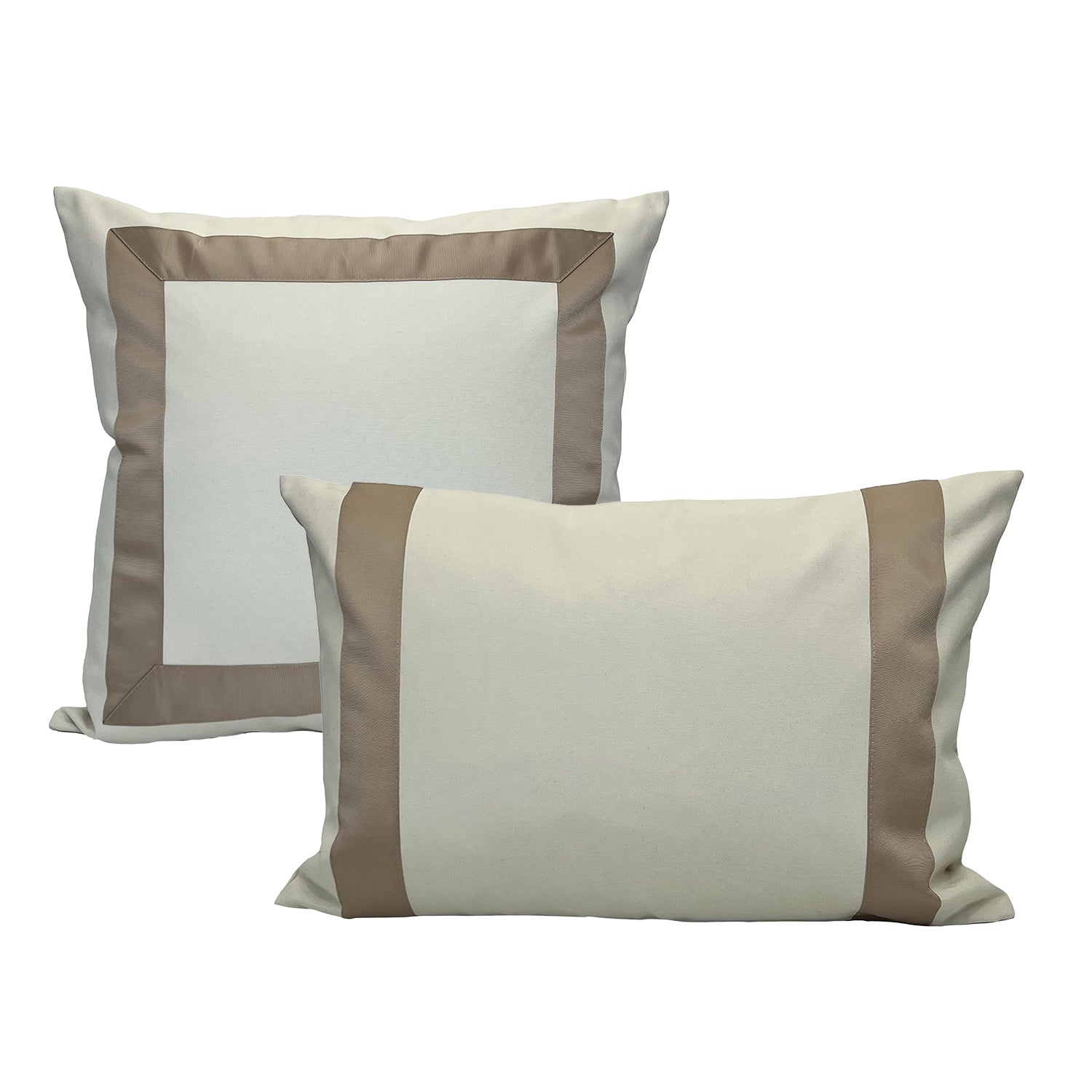 Versailles – Housse de coussin Valentina, 14 x 20&nbsp;po, lavable à la machine, taupe