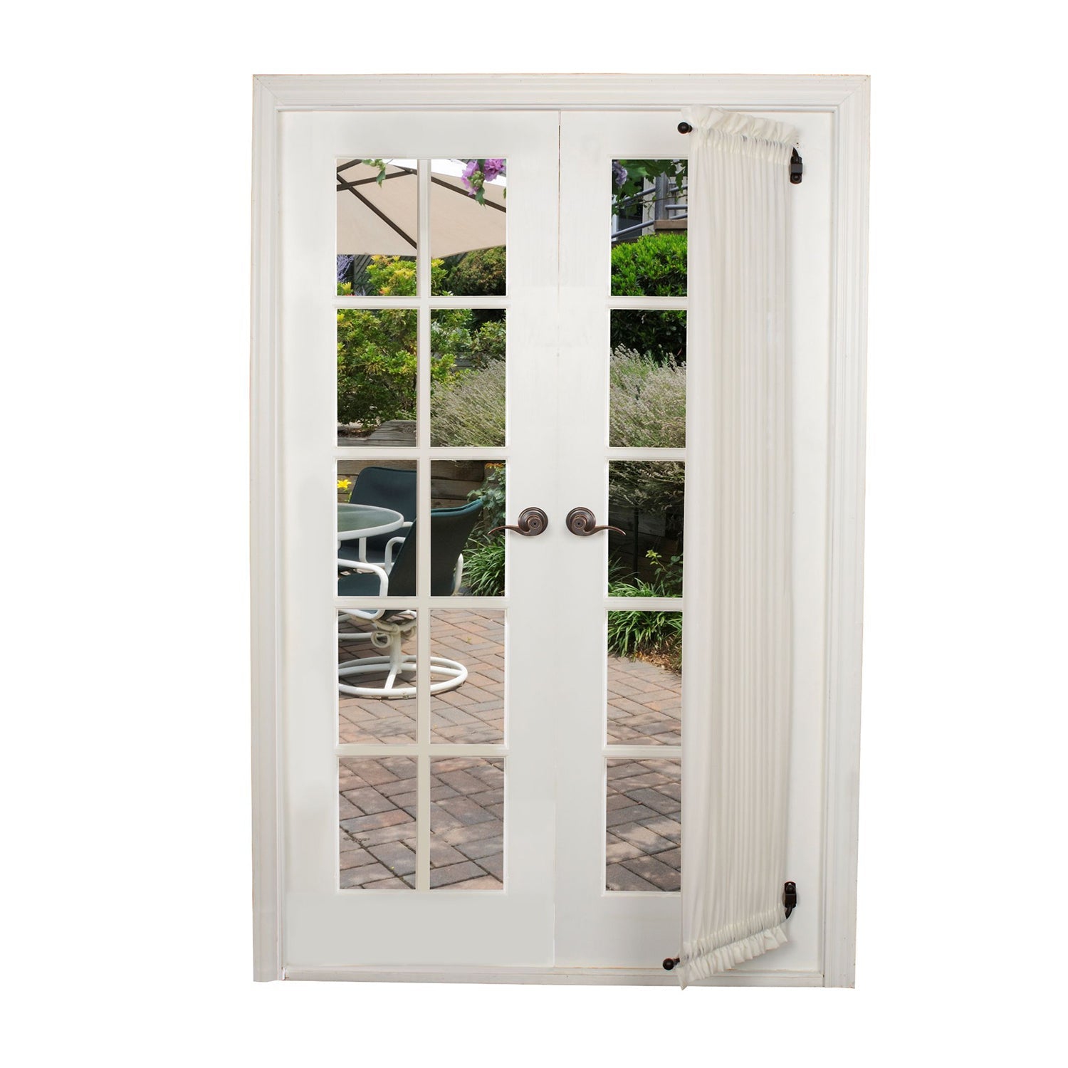 Versailles – Ensemble de 2 bras de rideau pivotants, longueur réglable de 24 à 38 po, noir