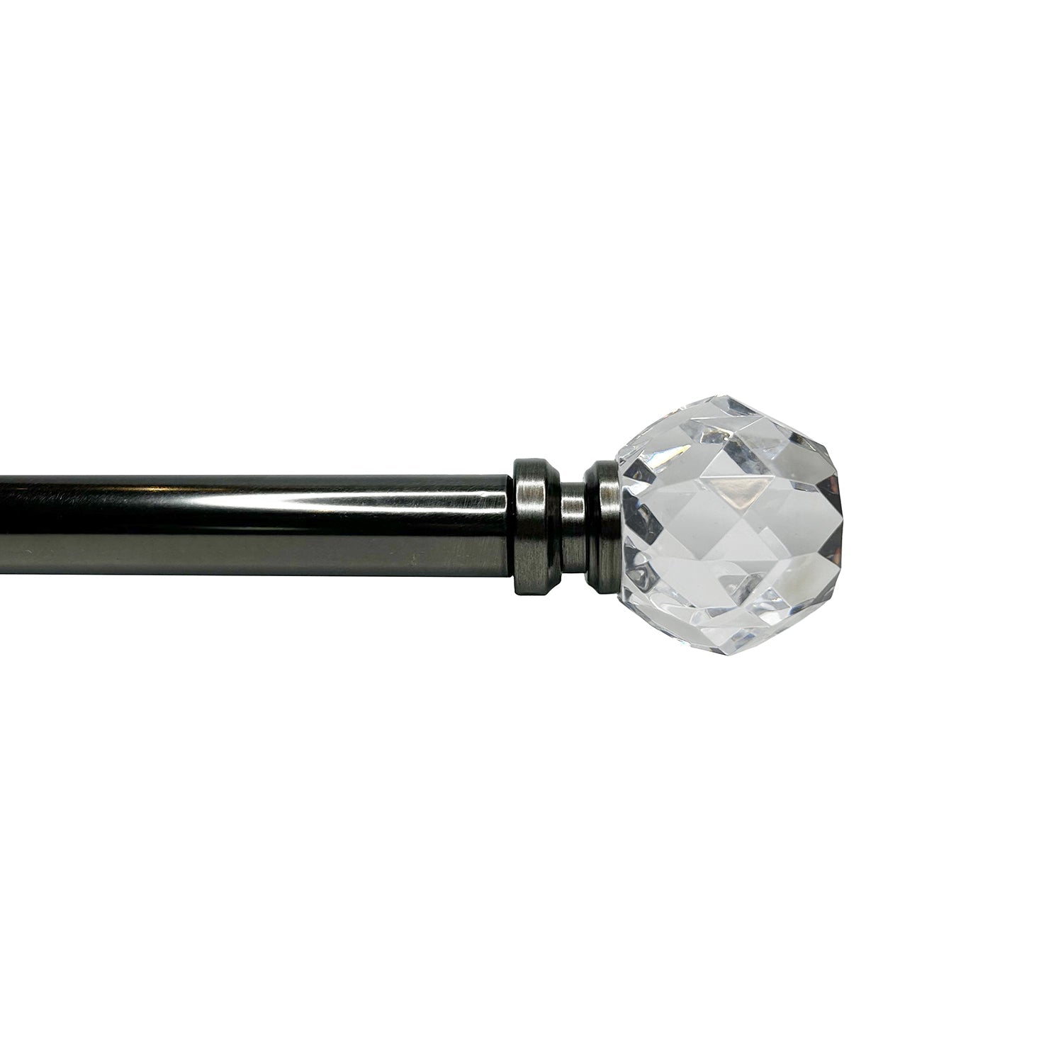 Versailles – Ensemble de tringle à rideaux Esencial Facet, longueur réglable de 72 à 144&nbsp;po, noir