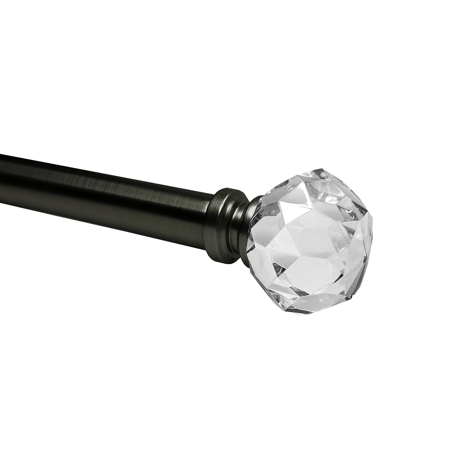 Versailles – Ensemble de tringle à rideaux Esencial Facet, longueur réglable de 72 à 144&nbsp;po, noir