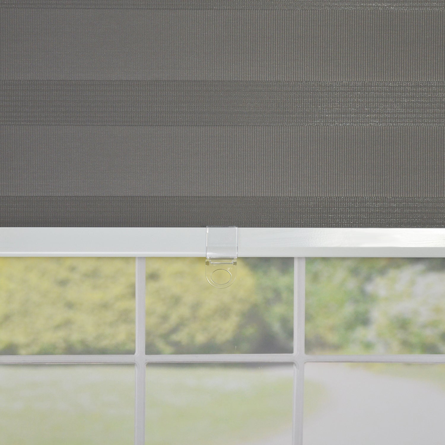 Versailles - Slimline Cordless Alternate Shade Window Blind, 24" x 72", Charcoal