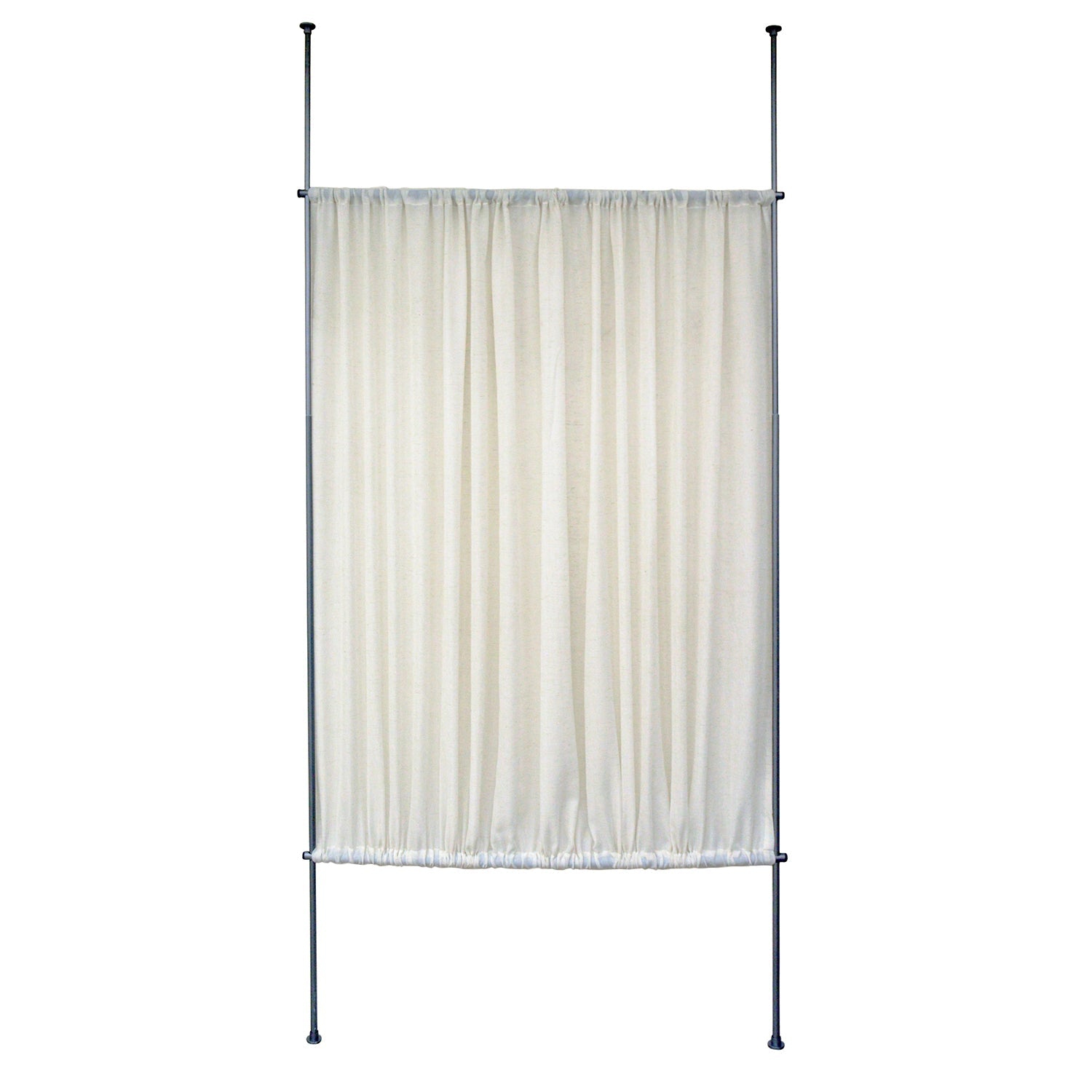 Versailles - Faux Linen Privacy Panel, 42" x 72", Adjustable Height, Off-White