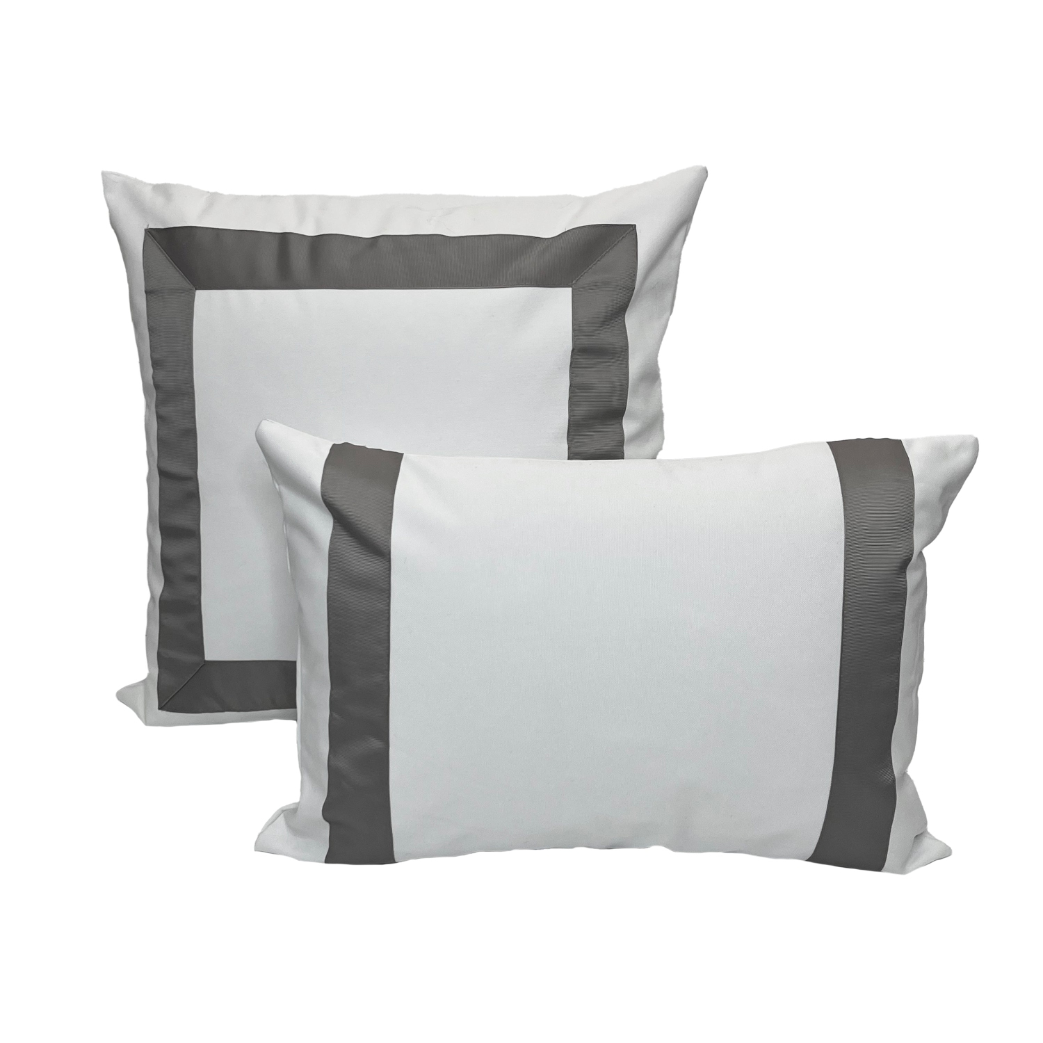 Versailles – Housse de coussin Valentina, 20 x 20&nbsp;po, lavable à la machine, gris