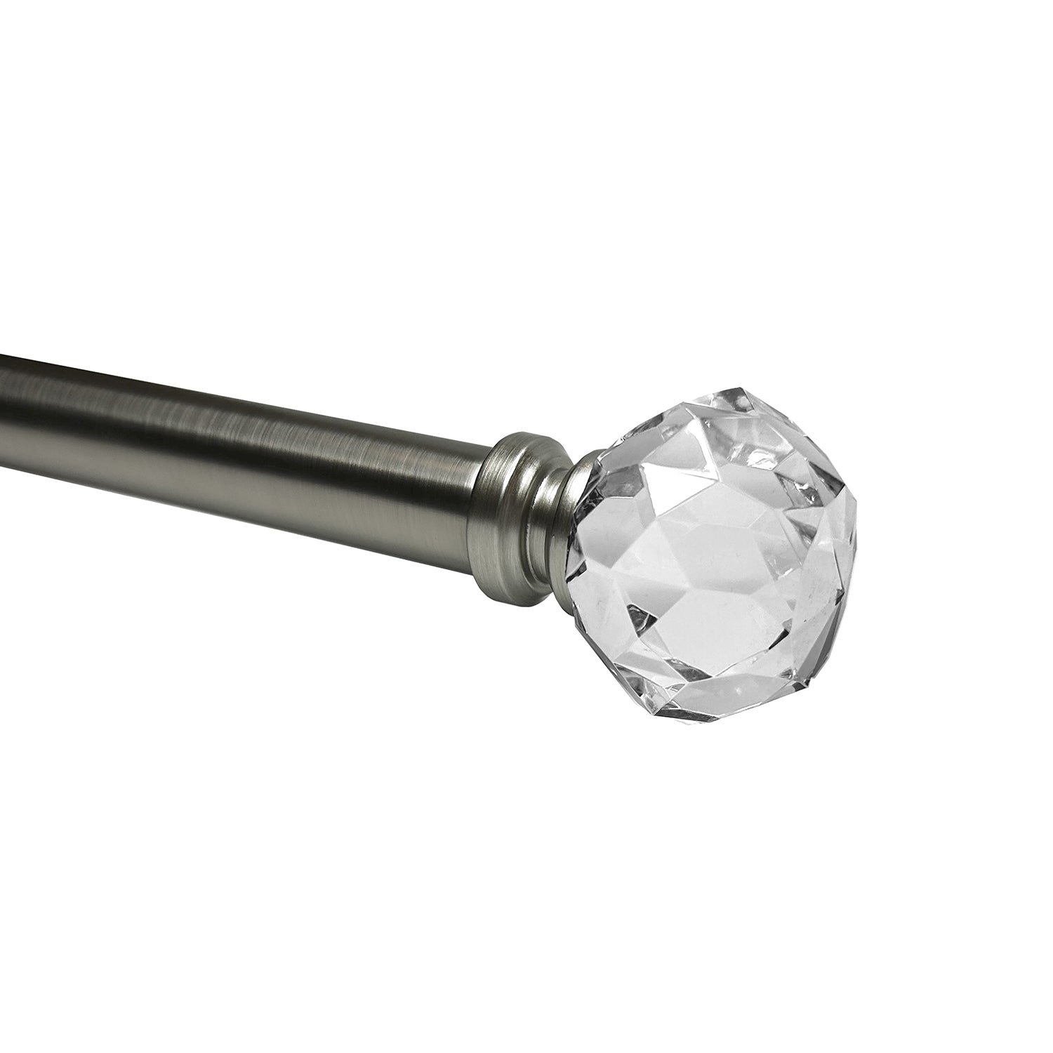 Versailles – Ensemble de tringle à rideaux Esencial Facet, longueur réglable de 36 à 72&nbsp;po, argenté