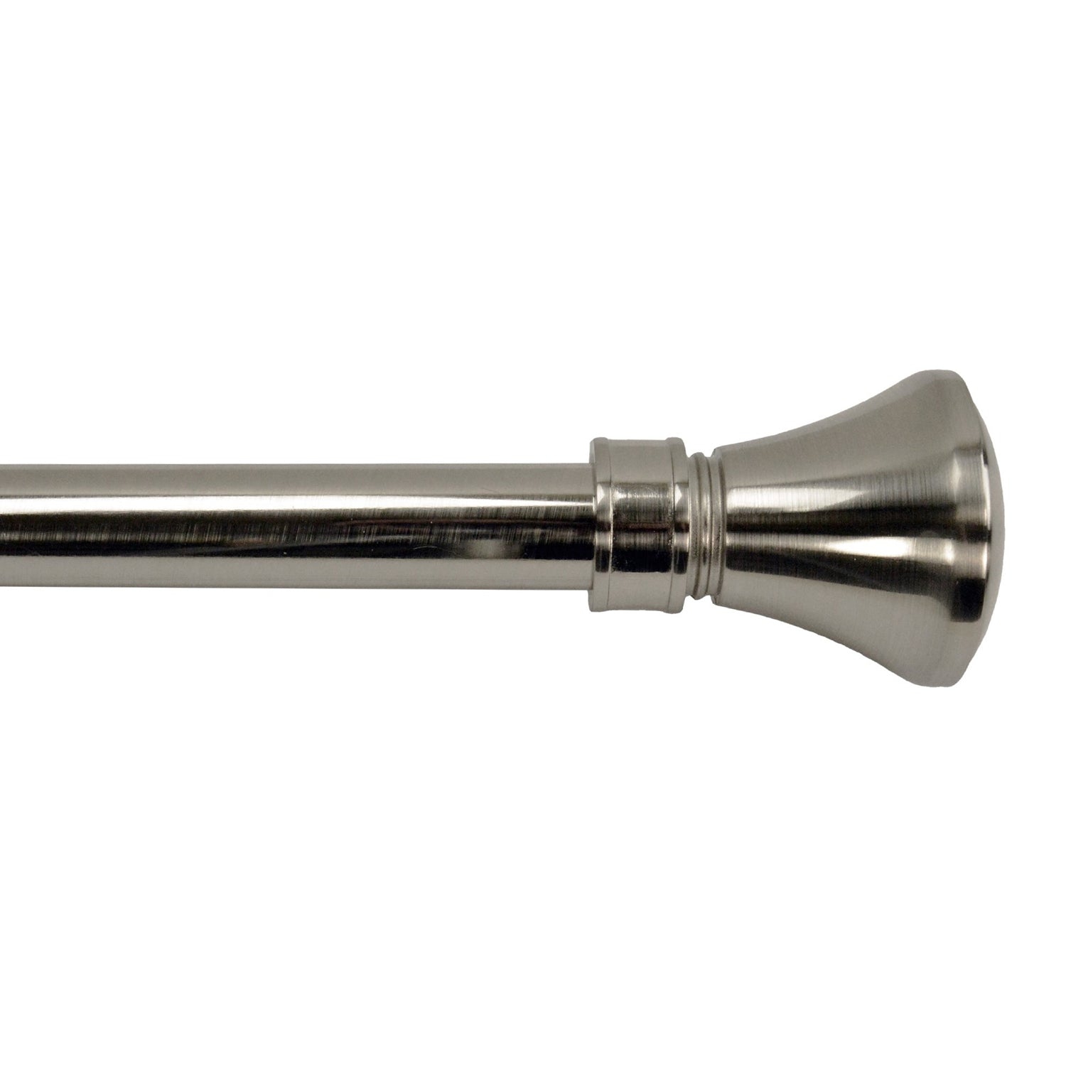 Versailles - Lexington Flare Curtain Rod Set, Adjustable Length from 86" to 144", Silver